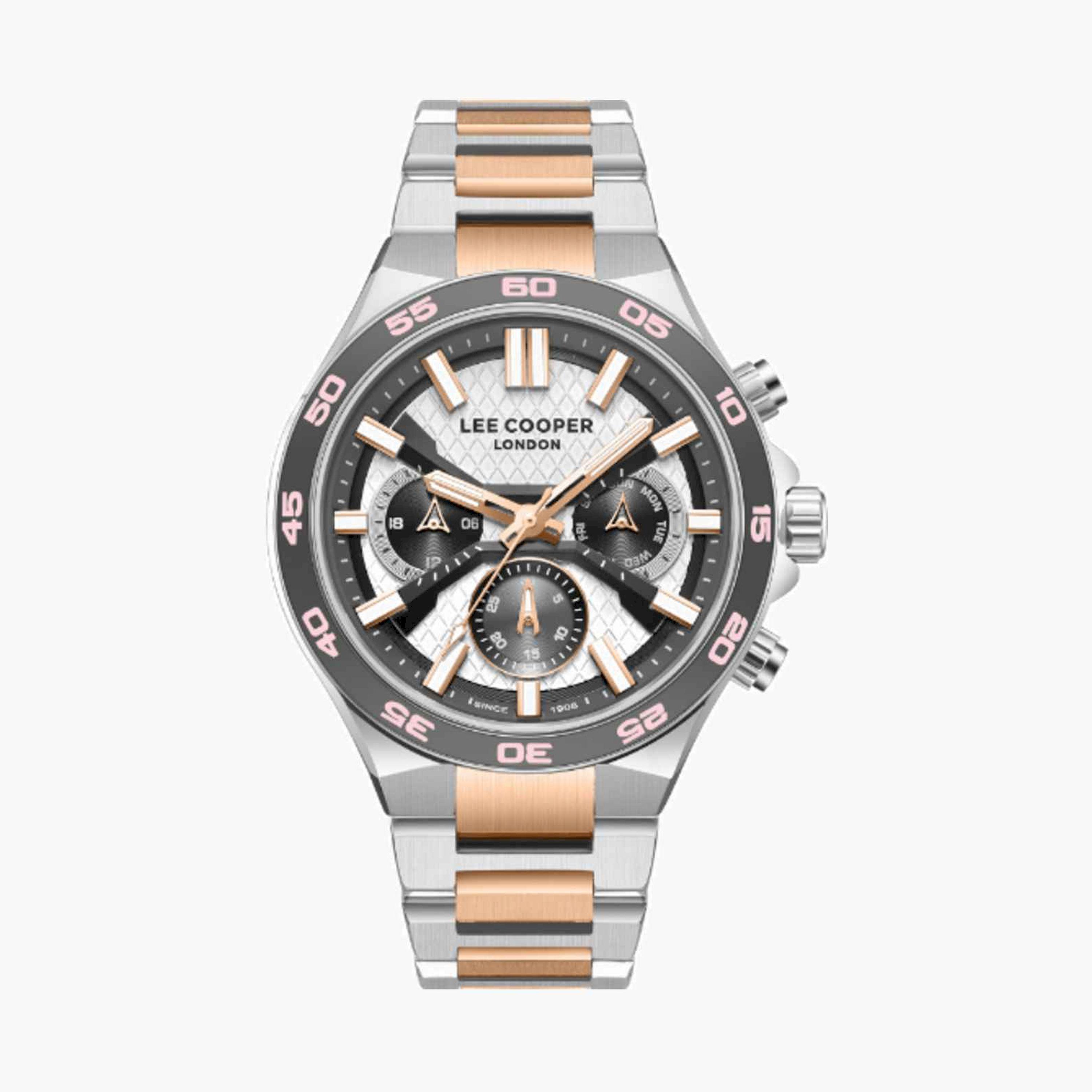 Lee Cooper Men's 45MM Multicolour Chronograph Metal Strap Watch | LC08067.360-men-watchesandjewellery-watches-image-1