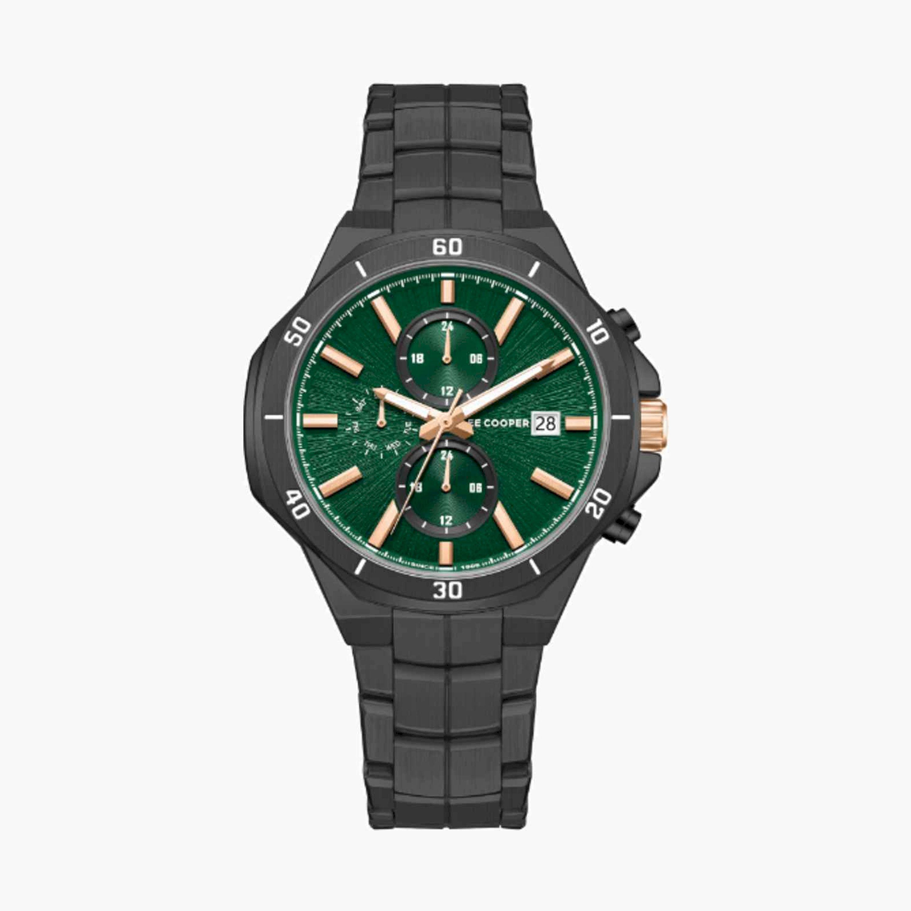 لي كوبر- ساعة رجالية كرونوغراف معدنية لون رمادي  43مم | LC08087.070-men-watchesandjewellery-watches-image-1