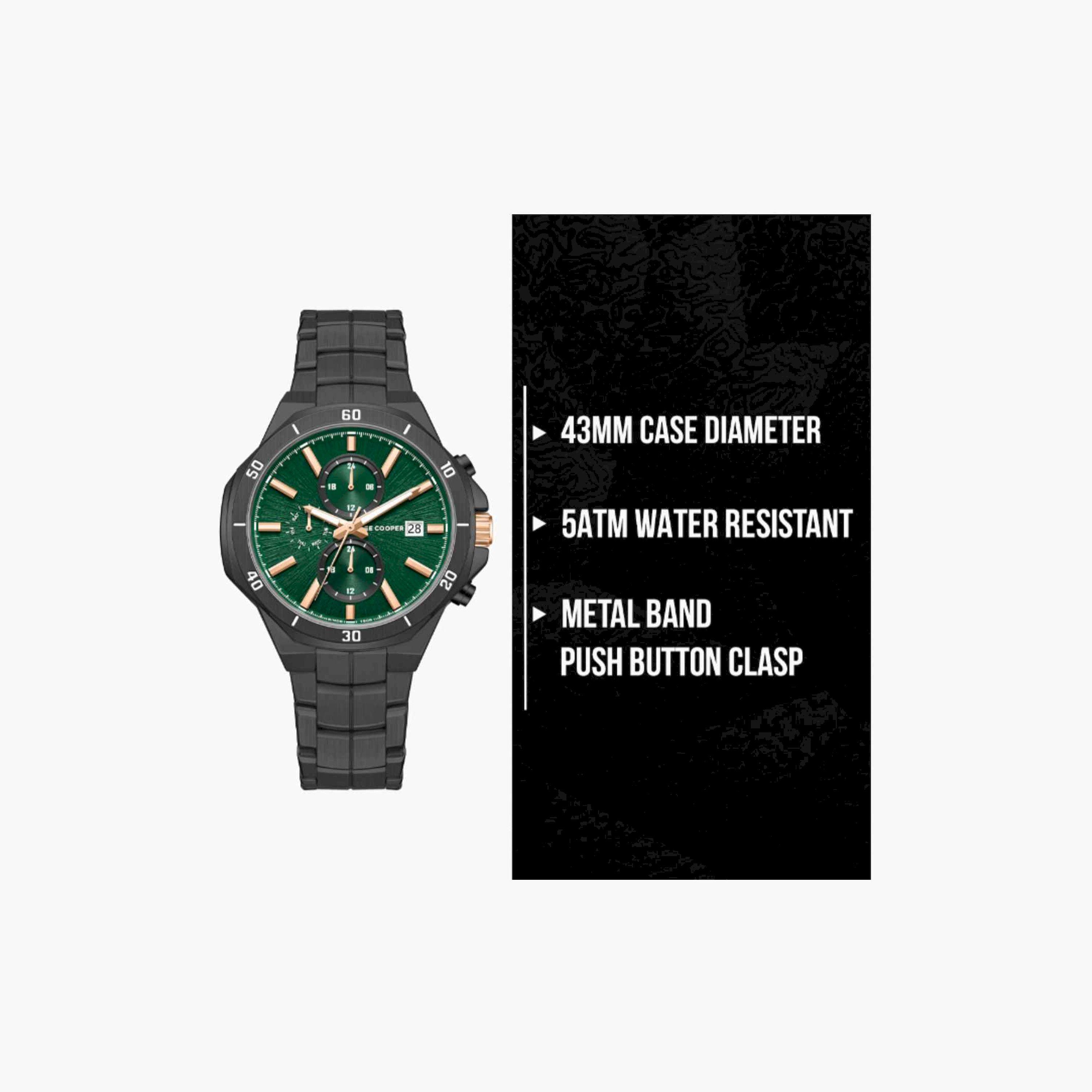 لي كوبر- ساعة رجالية كرونوغراف معدنية لون رمادي  43مم | LC08087.070-men-watchesandjewellery-watches-image-10