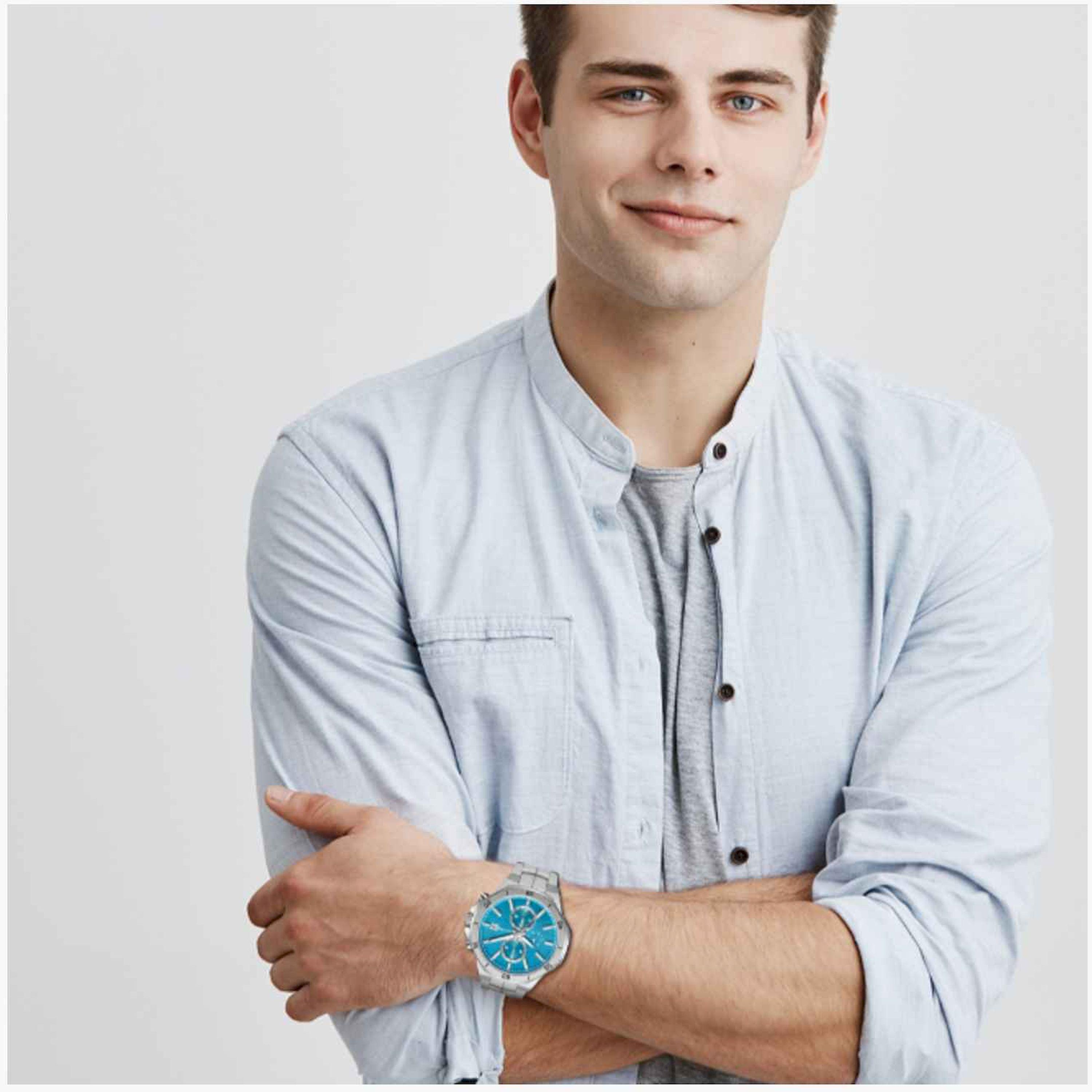 Lee Cooper Men's 43MM Silver Chronograph Metal Strap Watch | LC08087.300-men-watchesandjewellery-watches-image-8