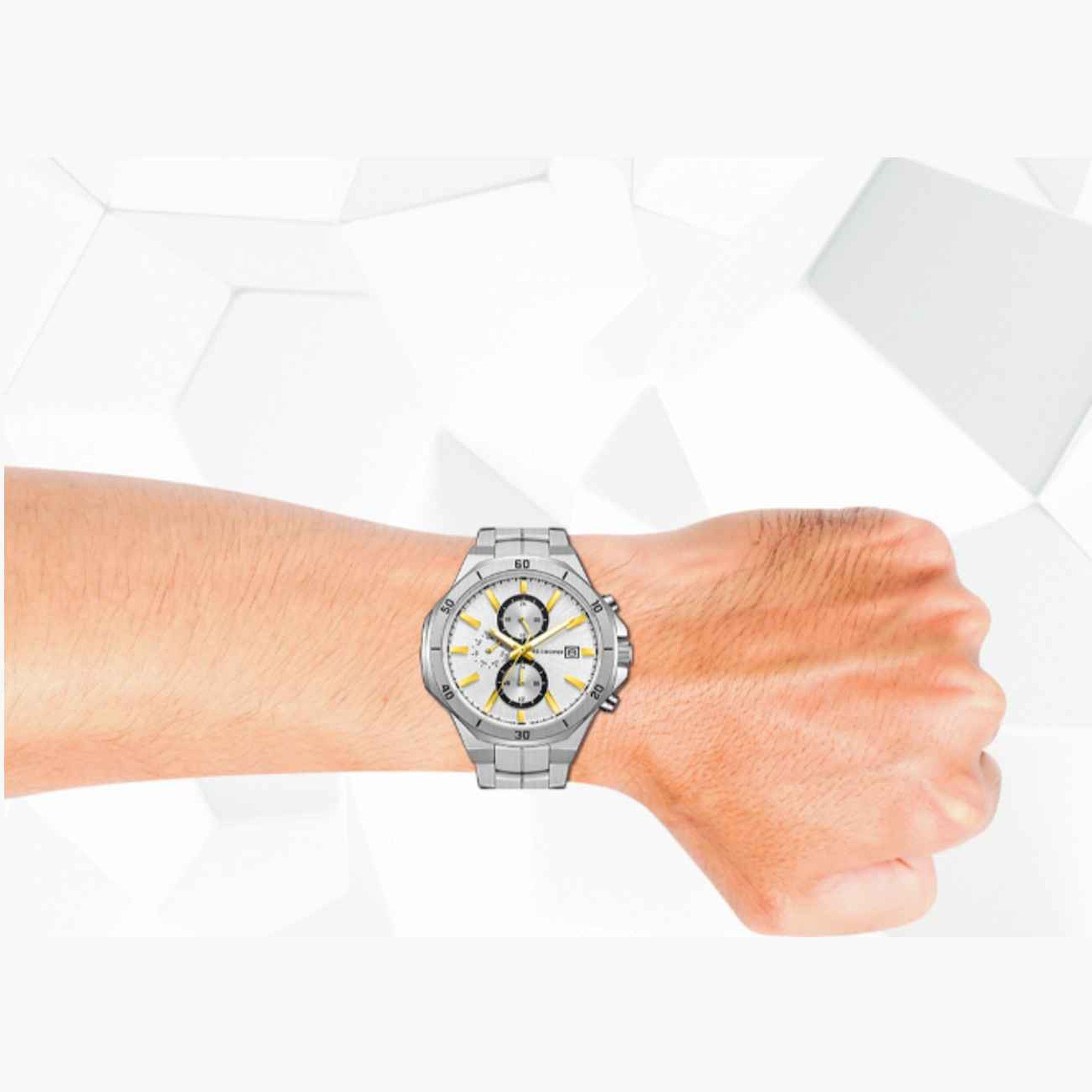 Lee Cooper Men's 43MM Silver Chronograph Metal Strap Watch | LC08087.330-men-watchesandjewellery-watches-image-9