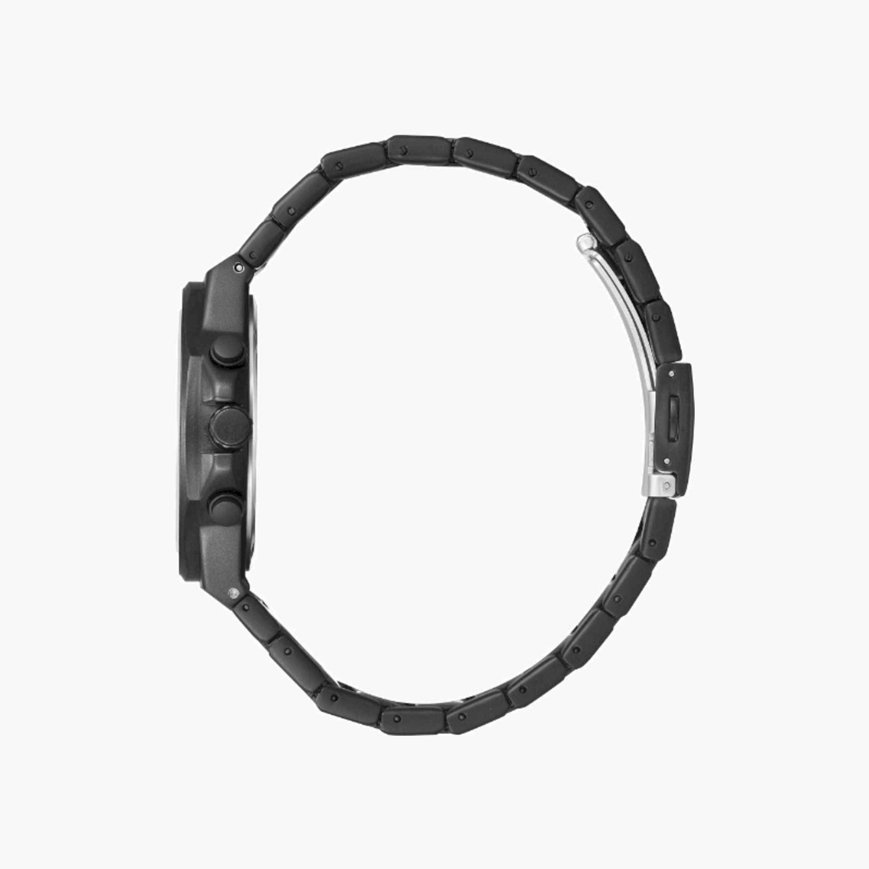 Lee Cooper Men's 43MM Black Chronograph Metal Strap Watch | LC08087.660-men-watchesandjewellery-watches-image-3