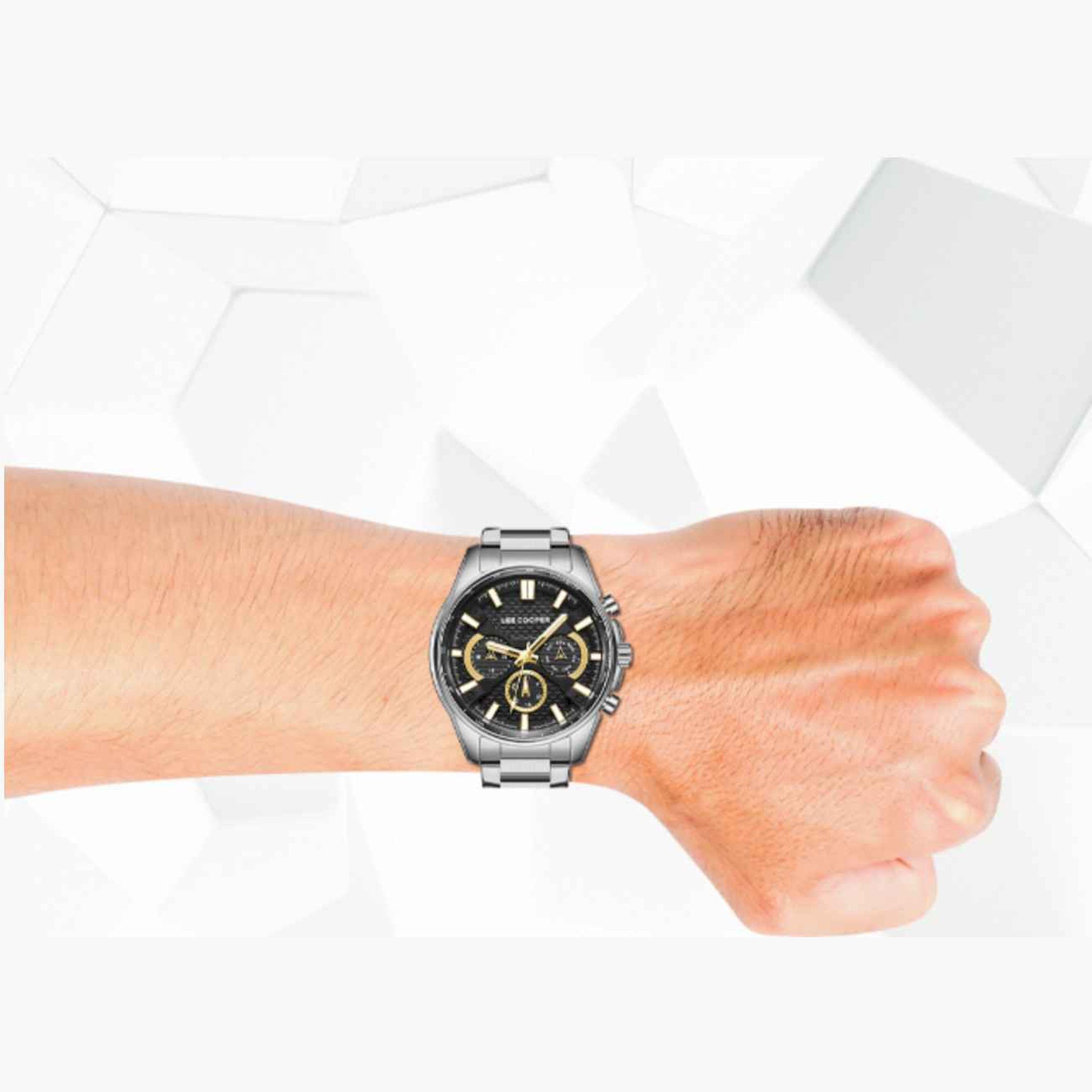 Lee Cooper Men's 47MM Silver Chronograph Metal Strap Watch | LC08090.380-men-watchesandjewellery-watches-image-9