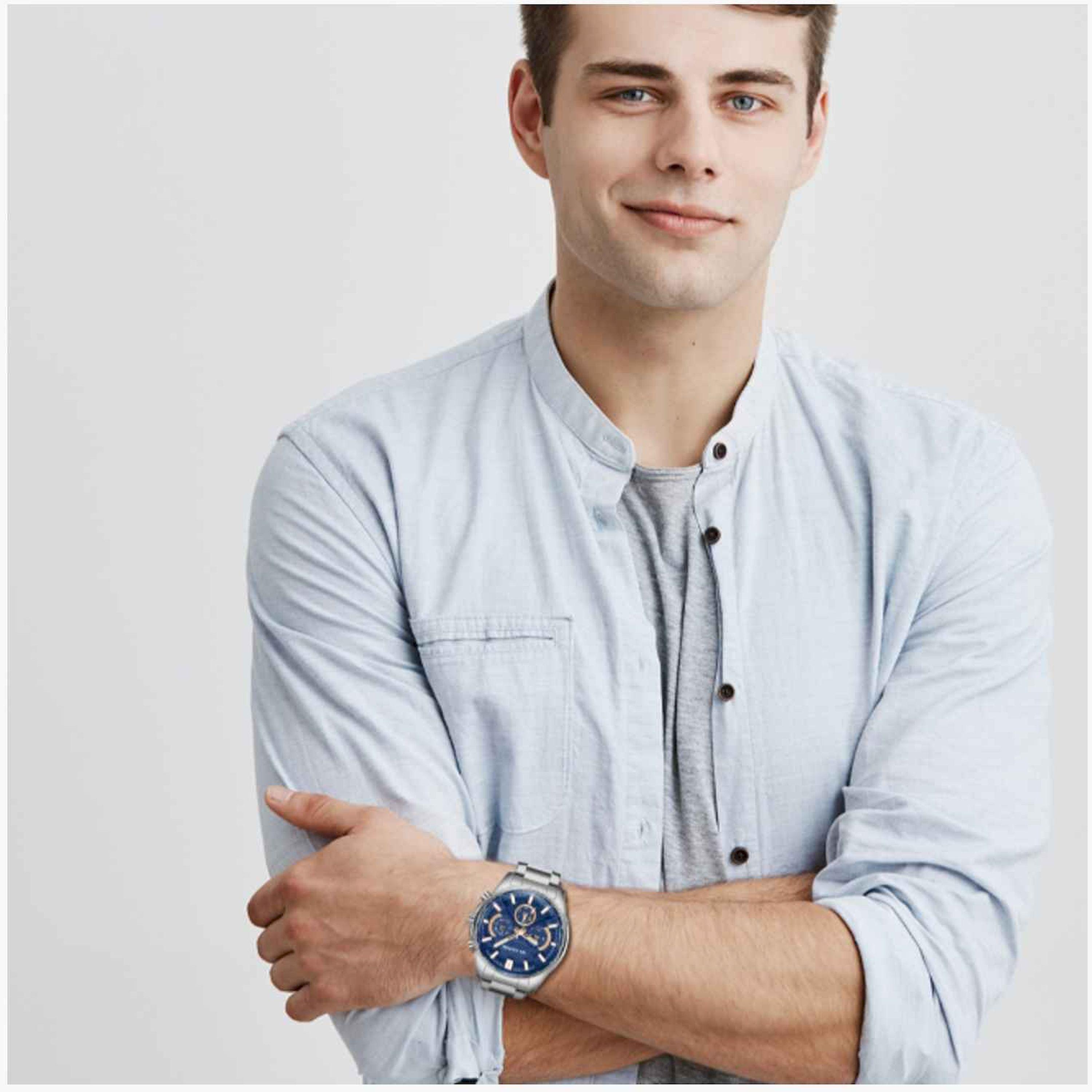 Lee Cooper Men's 47MM Silver Chronograph Metal Strap Watch | LC08090.390-men-watchesandjewellery-watches-image-8