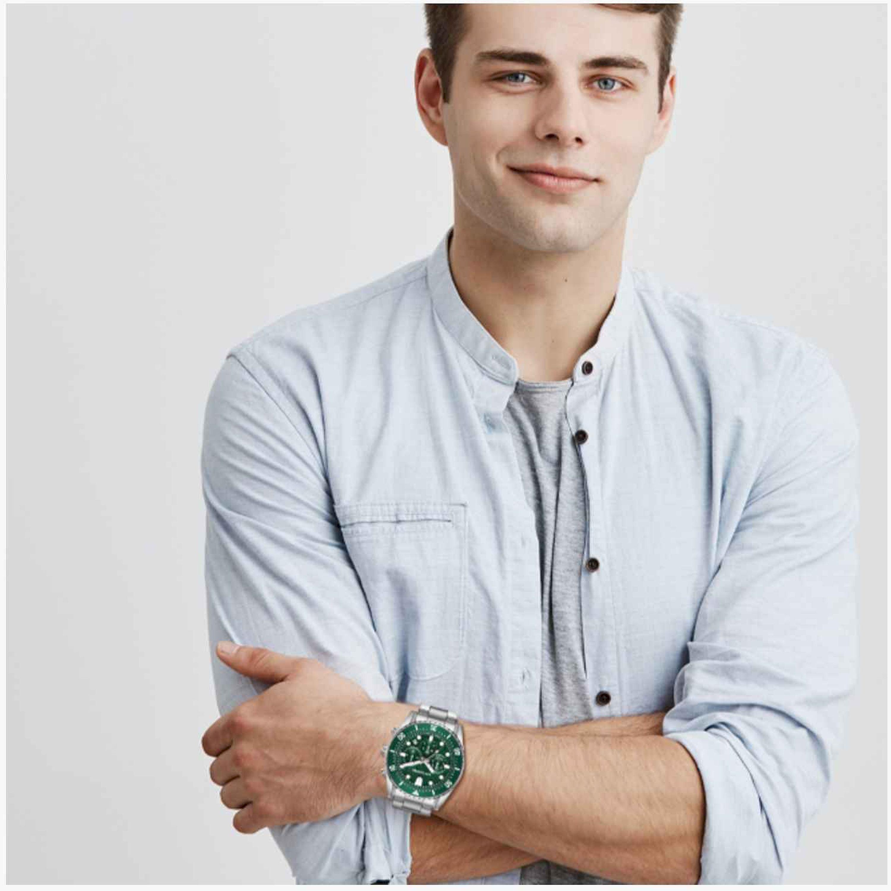 Lee Cooper Men's 43MM Silver Chronograph Metal Strap Watch | LC08101.370-men-watchesandjewellery-watches-image-8
