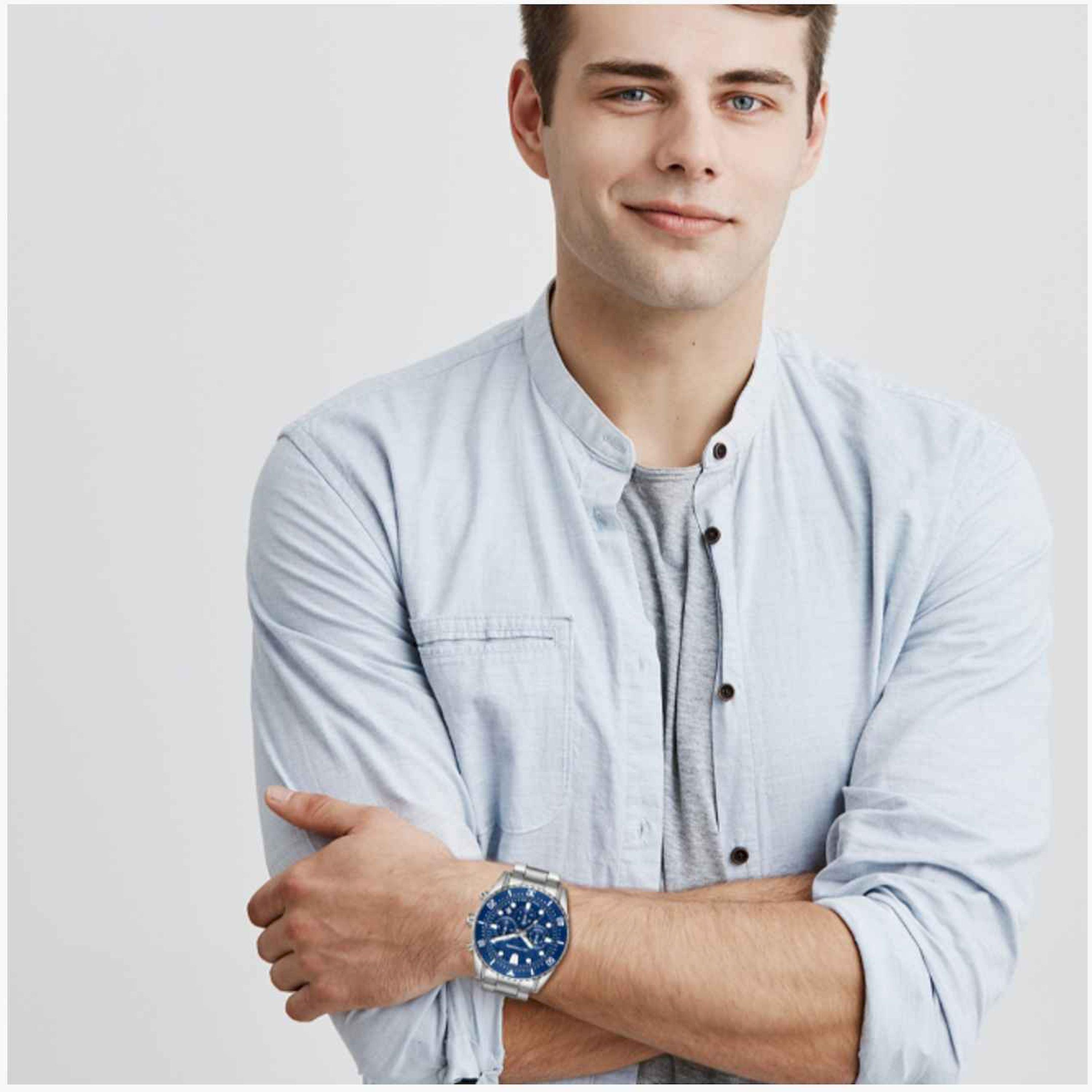 Lee Cooper Men's 43MM Silver Chronograph Metal Strap Watch | LC08101.390-men-watchesandjewellery-watches-image-8