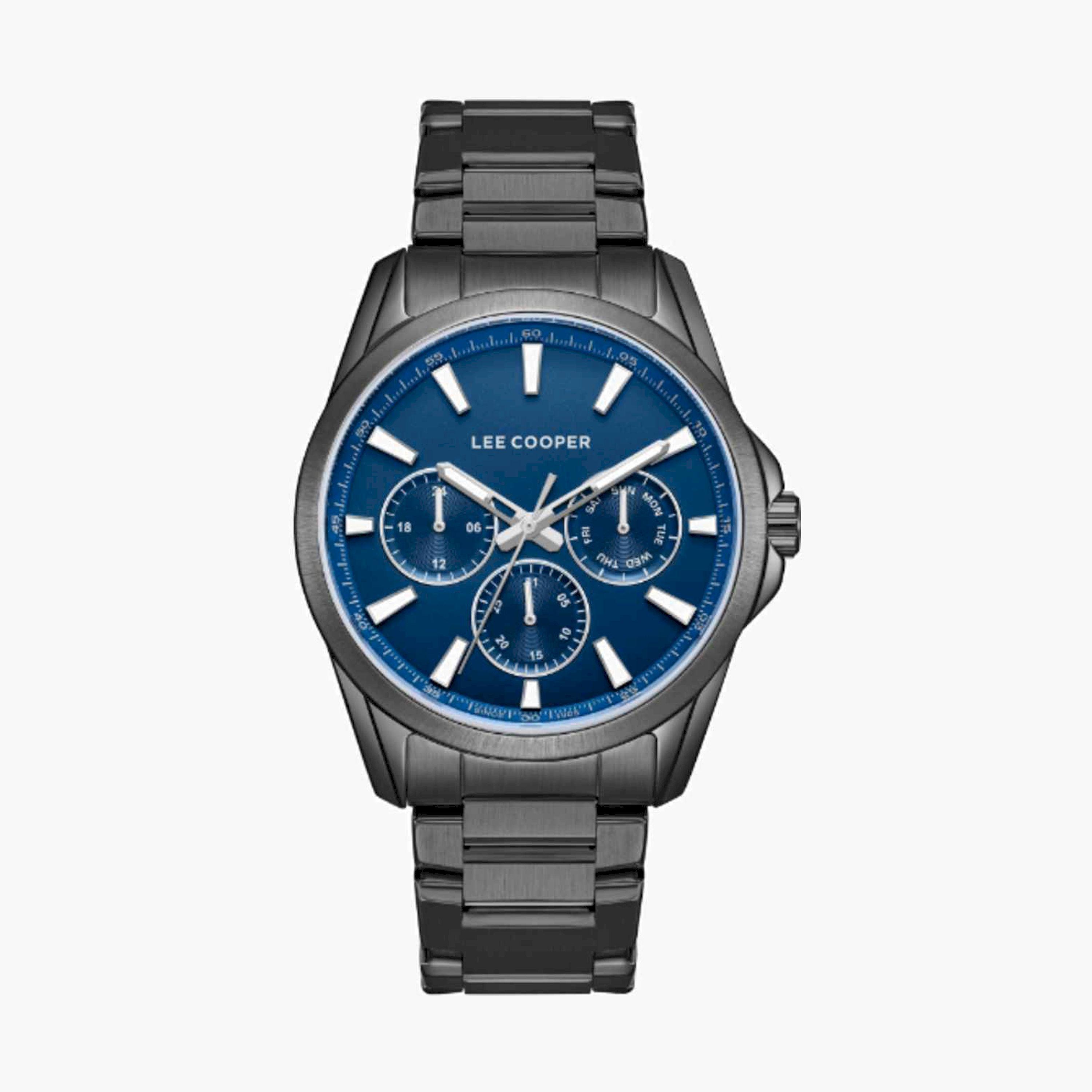 Lee Cooper Men's 42MM Grey Chronograph Metal Strap Watch | LC08105.090-men-watchesandjewellery-watches-image-1