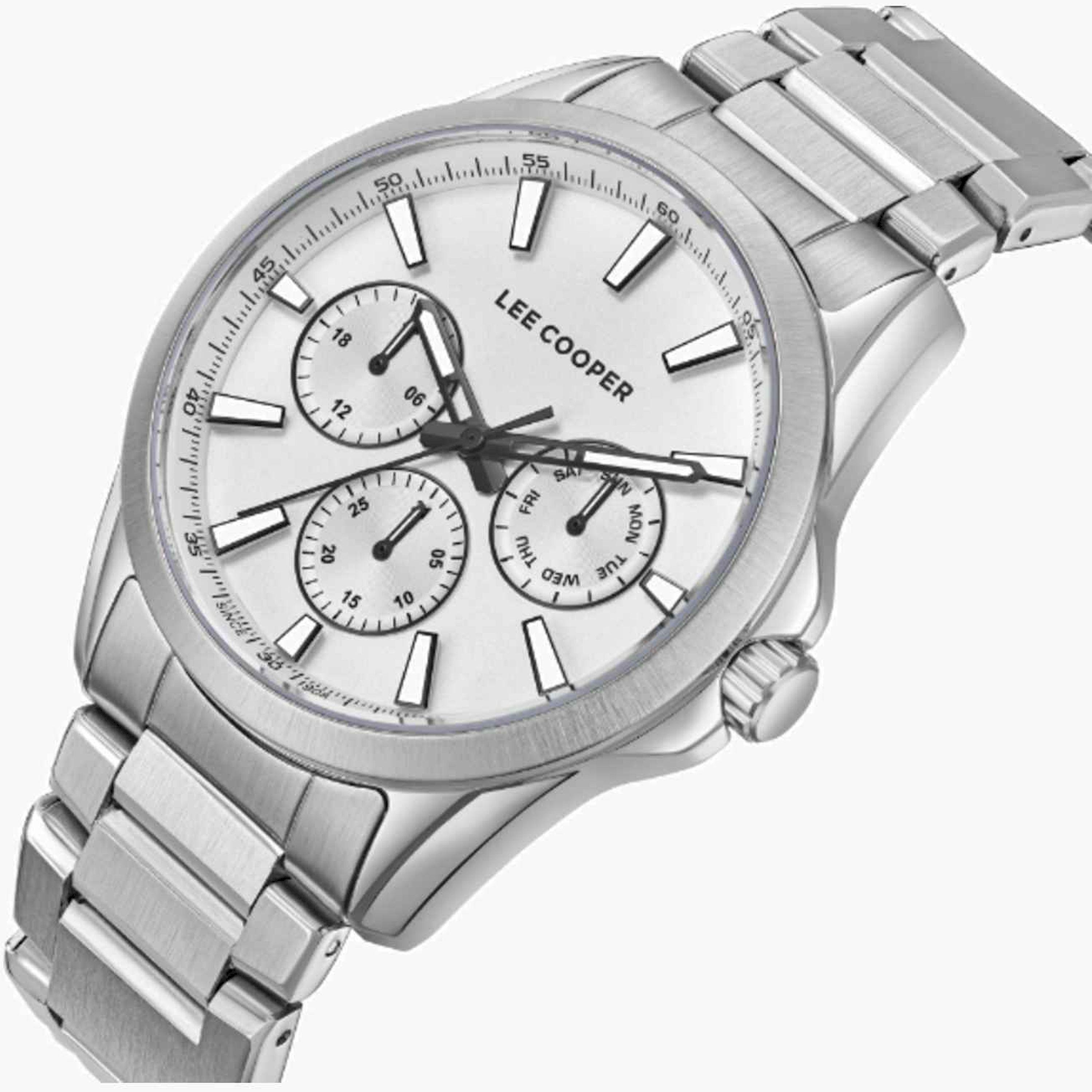 لي كوبر- ساعة رجالية كرونوغراف معدنية لون فضي  42مم | LC08105.330-men-watchesandjewellery-watches-image-2