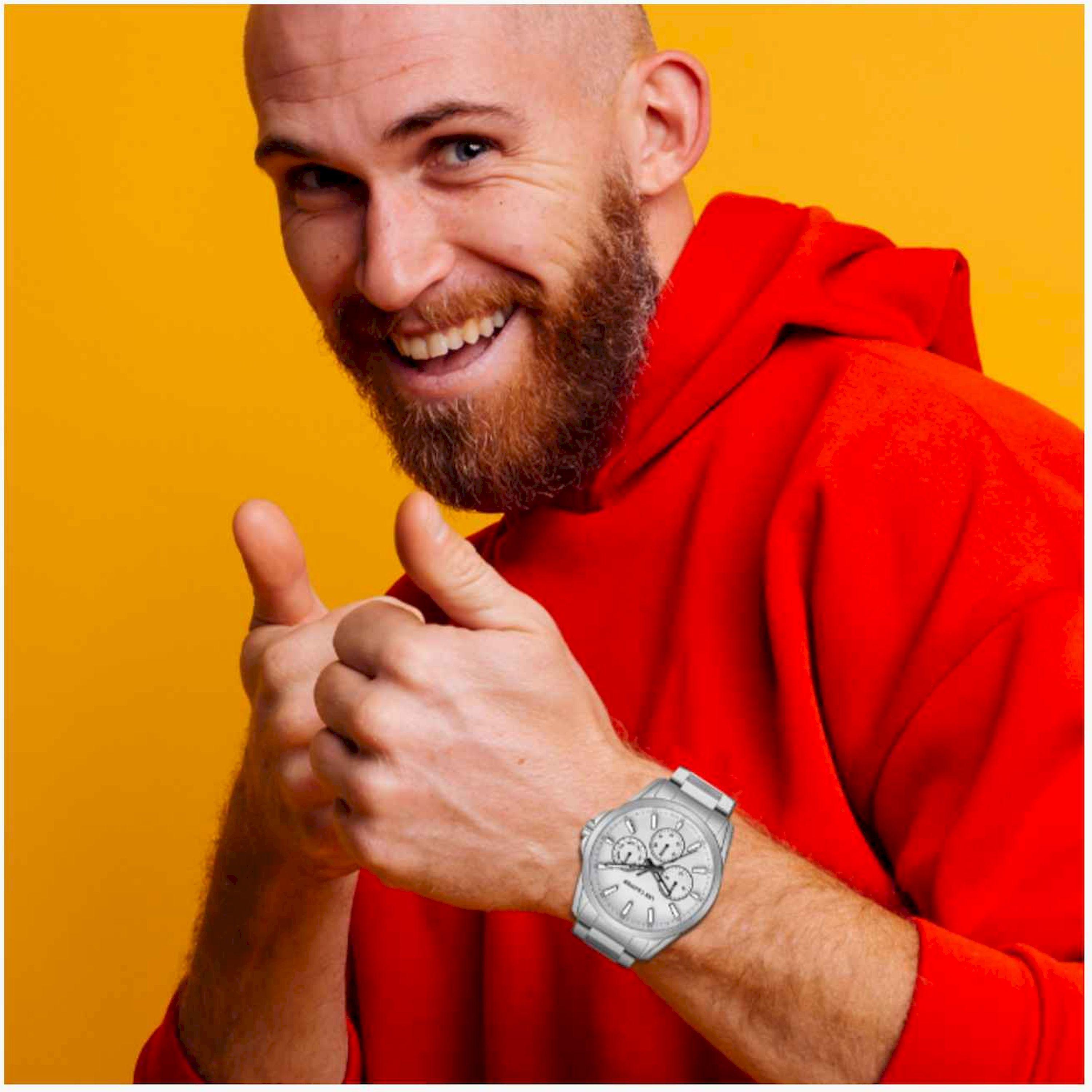 لي كوبر- ساعة رجالية كرونوغراف معدنية لون فضي  42مم | LC08105.330-men-watchesandjewellery-watches-image-8