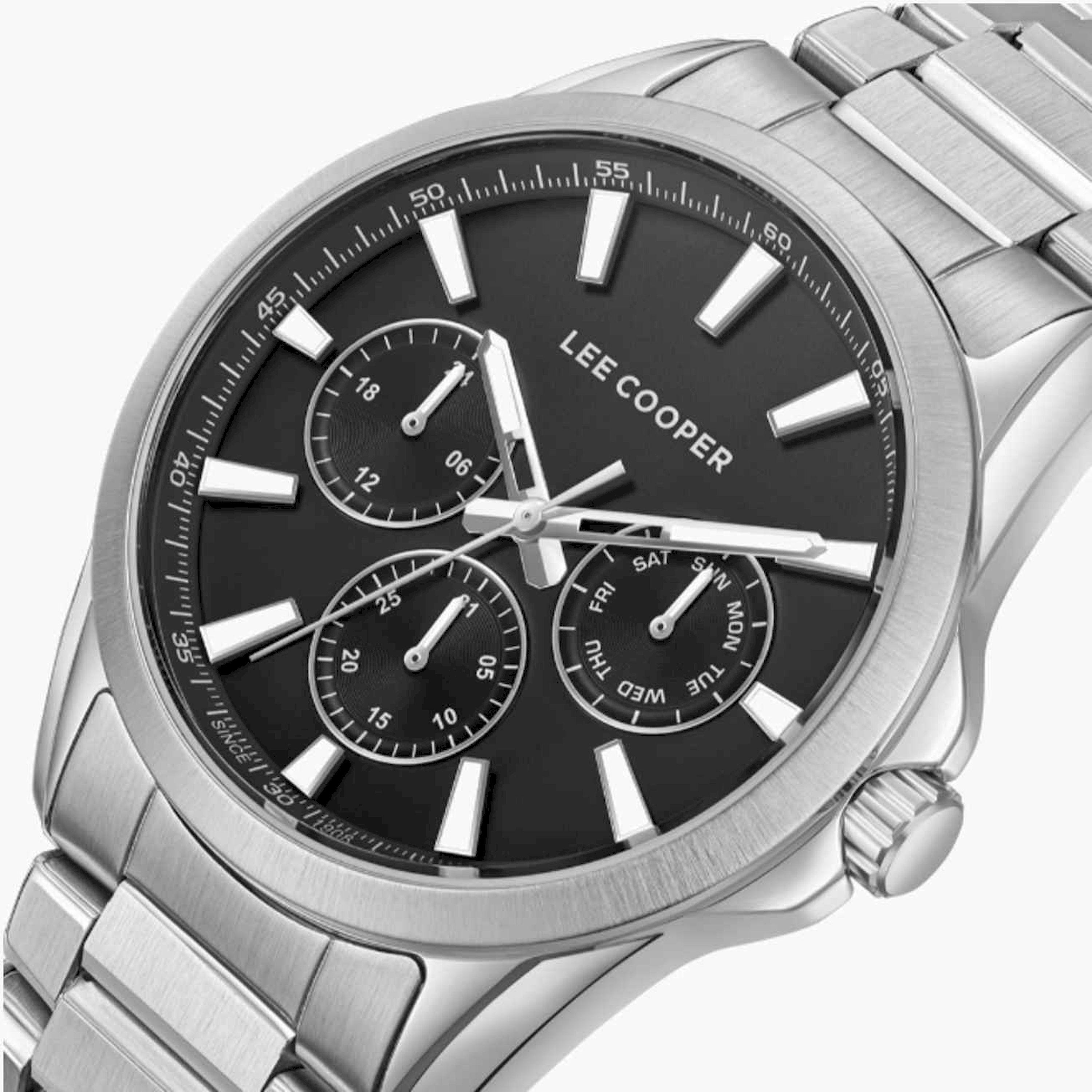 Lee Cooper Men's 42MM Silver Chronograph Metal Strap Watch | LC08105.350-men-watchesandjewellery-watches-image-6