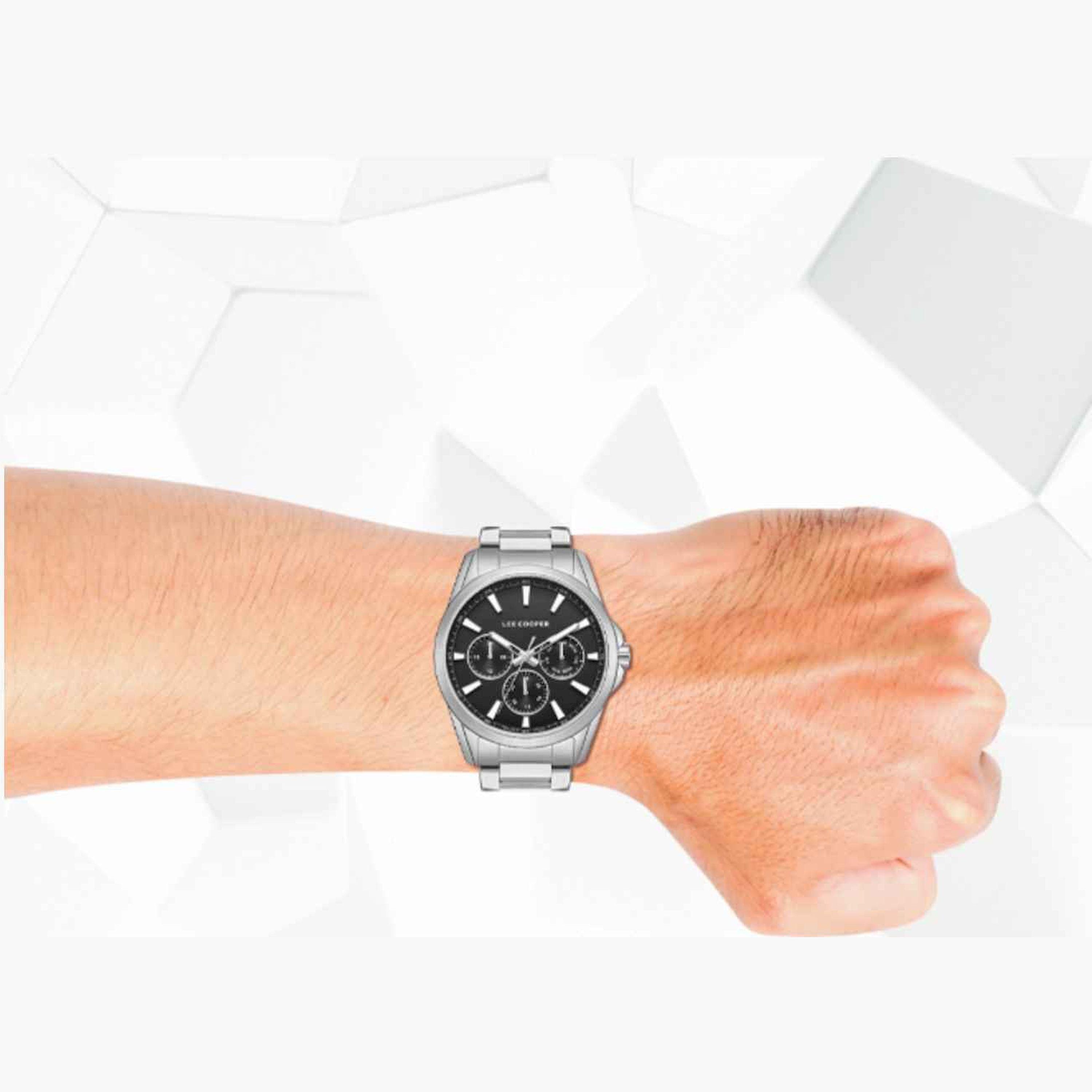 Lee Cooper Men's 42MM Silver Chronograph Metal Strap Watch | LC08105.350-men-watchesandjewellery-watches-image-9