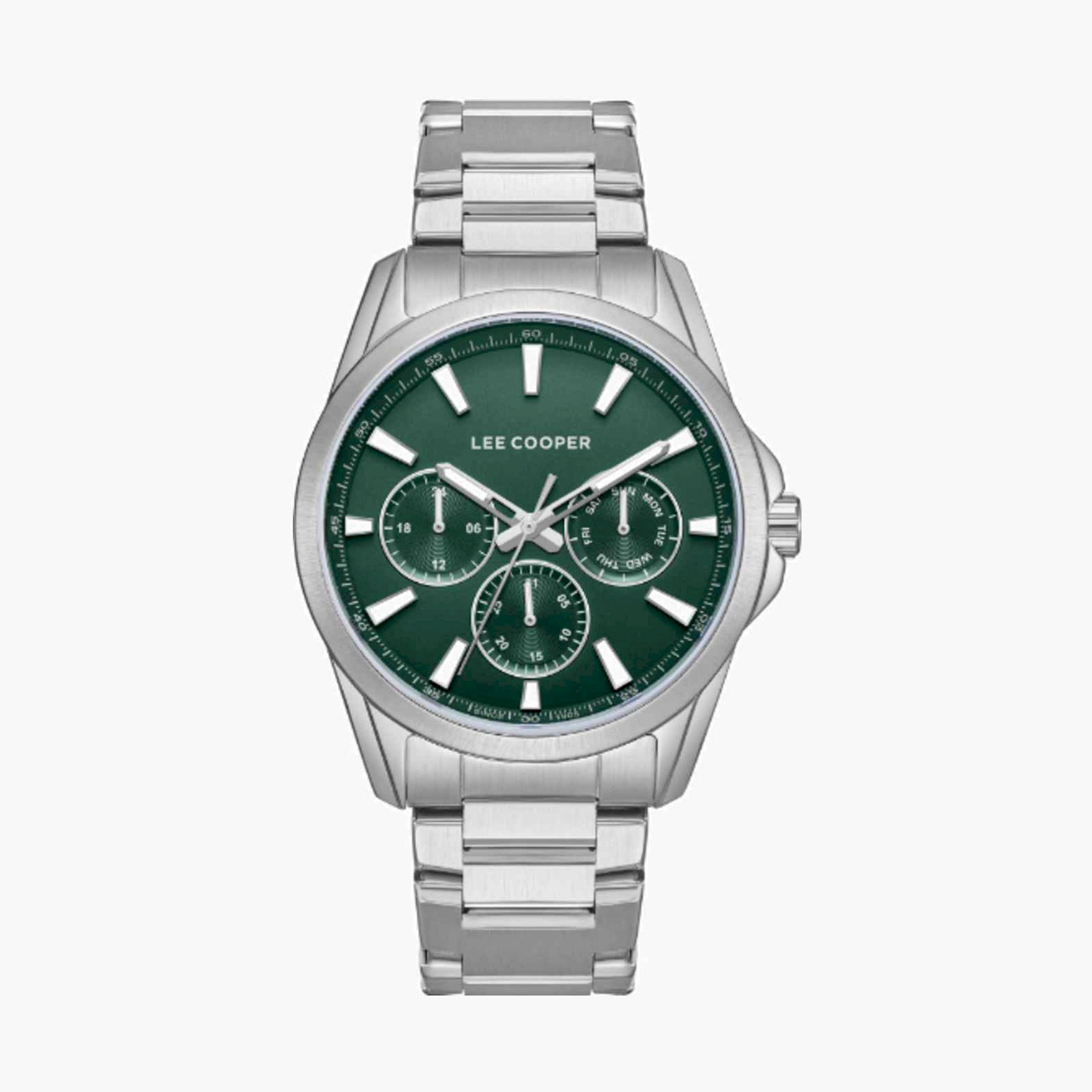 لي كوبر- ساعة رجالية كرونوغراف معدنية لون فضي  42مم | LC08105.370-men-watchesandjewellery-watches-image-1