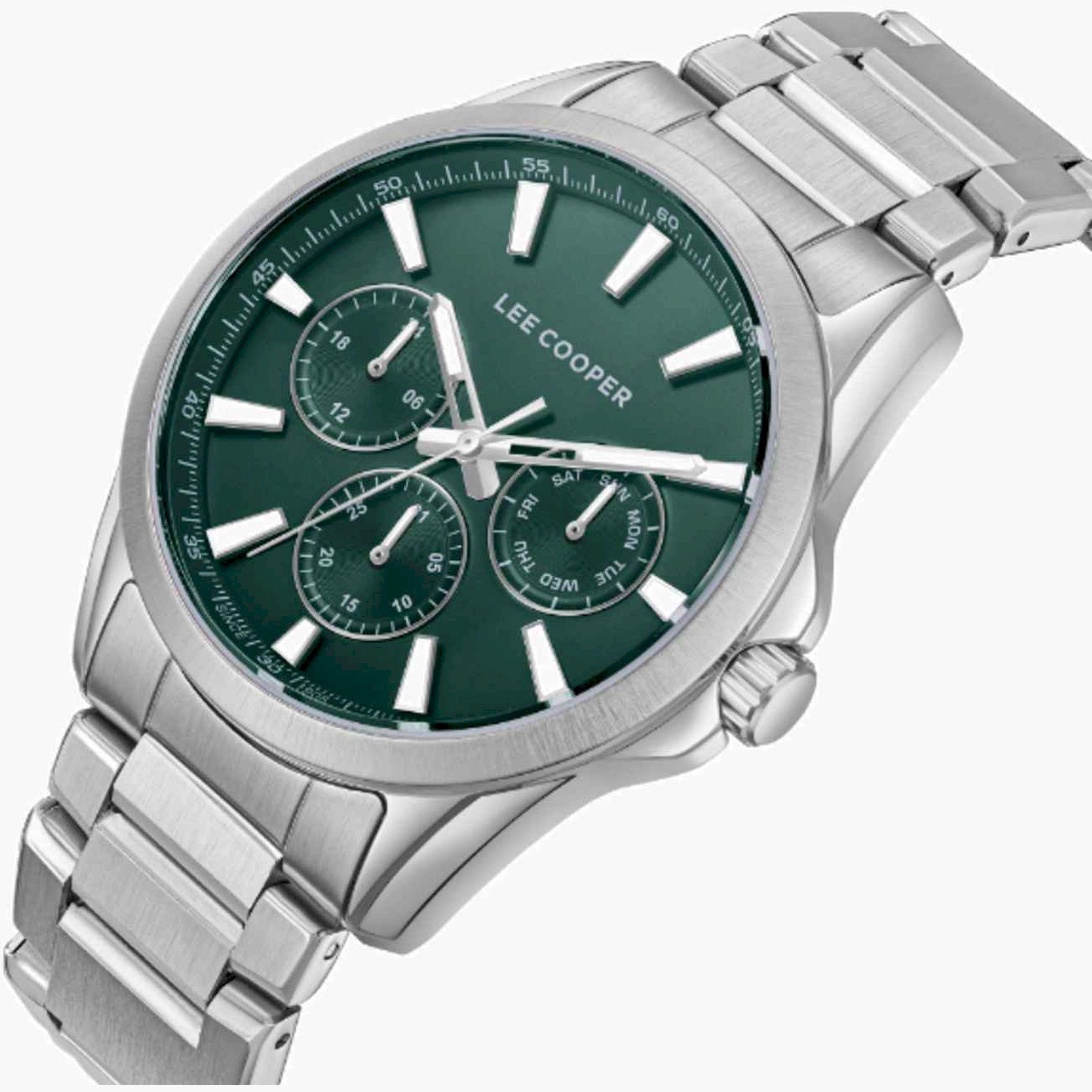 لي كوبر- ساعة رجالية كرونوغراف معدنية لون فضي  42مم | LC08105.370-men-watchesandjewellery-watches-image-2