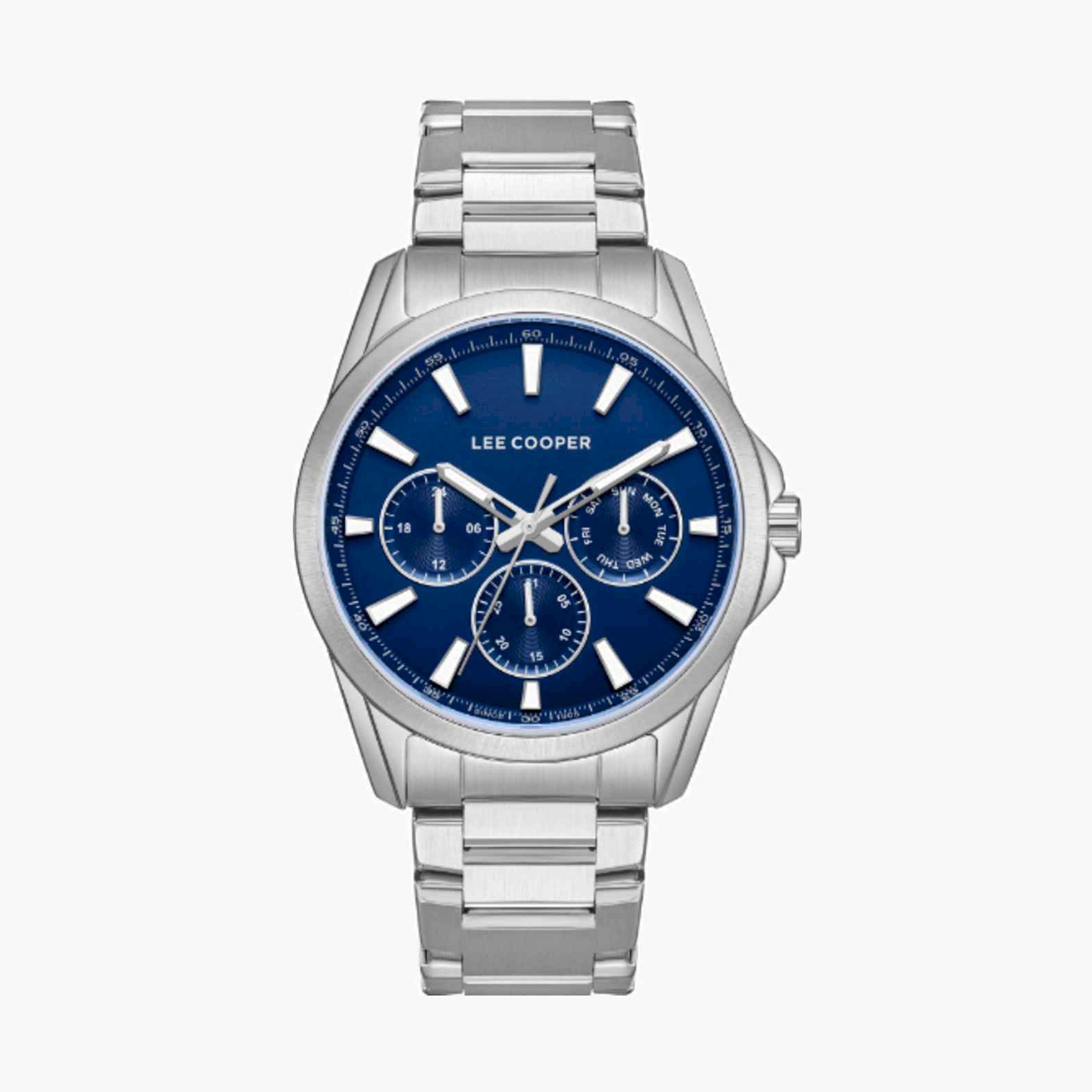 لي كوبر- ساعة رجالية كرونوغراف معدنية لون فضي  42مم | LC08105.390-men-watchesandjewellery-watches-image-1