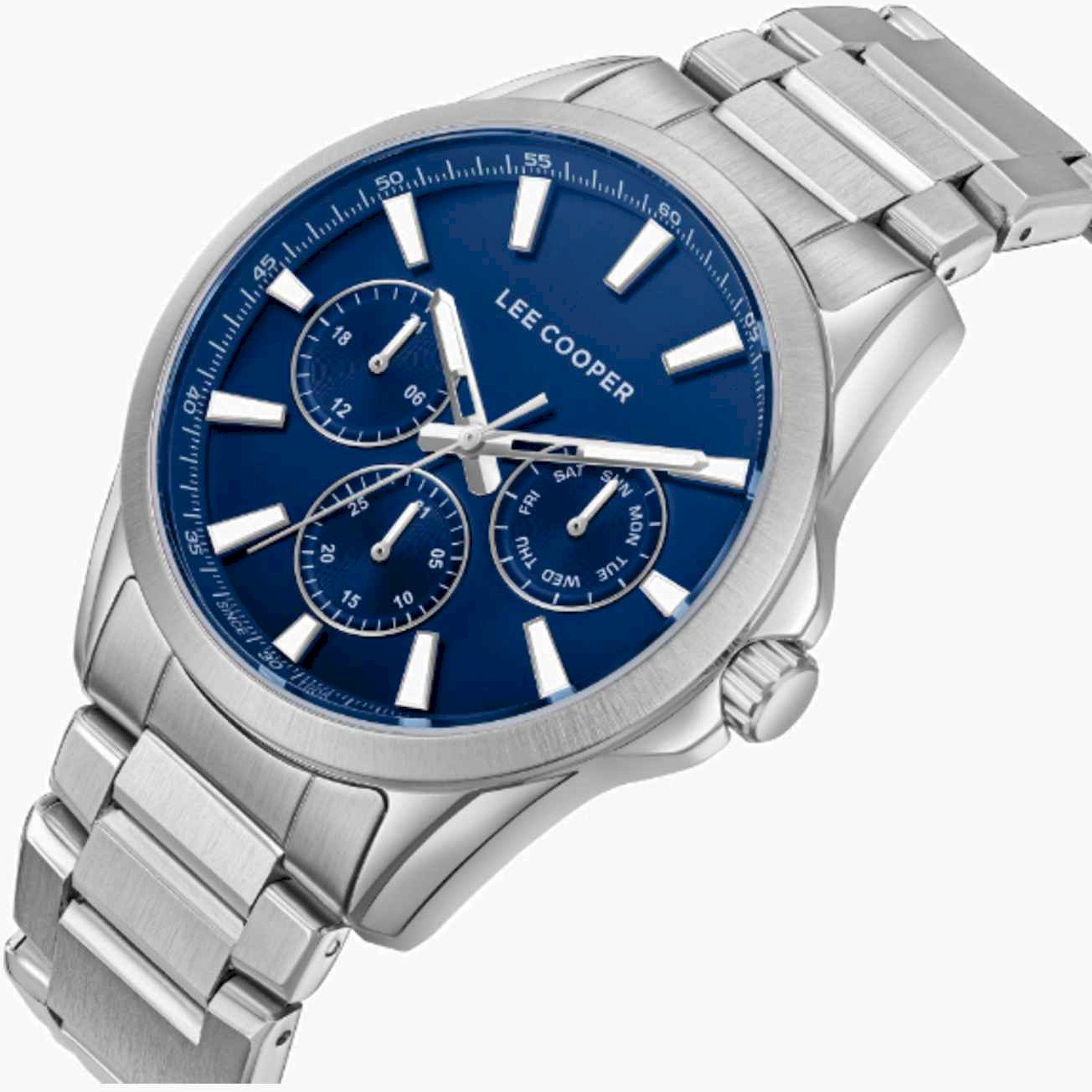 لي كوبر- ساعة رجالية كرونوغراف معدنية لون فضي  42مم | LC08105.390-men-watchesandjewellery-watches-image-2