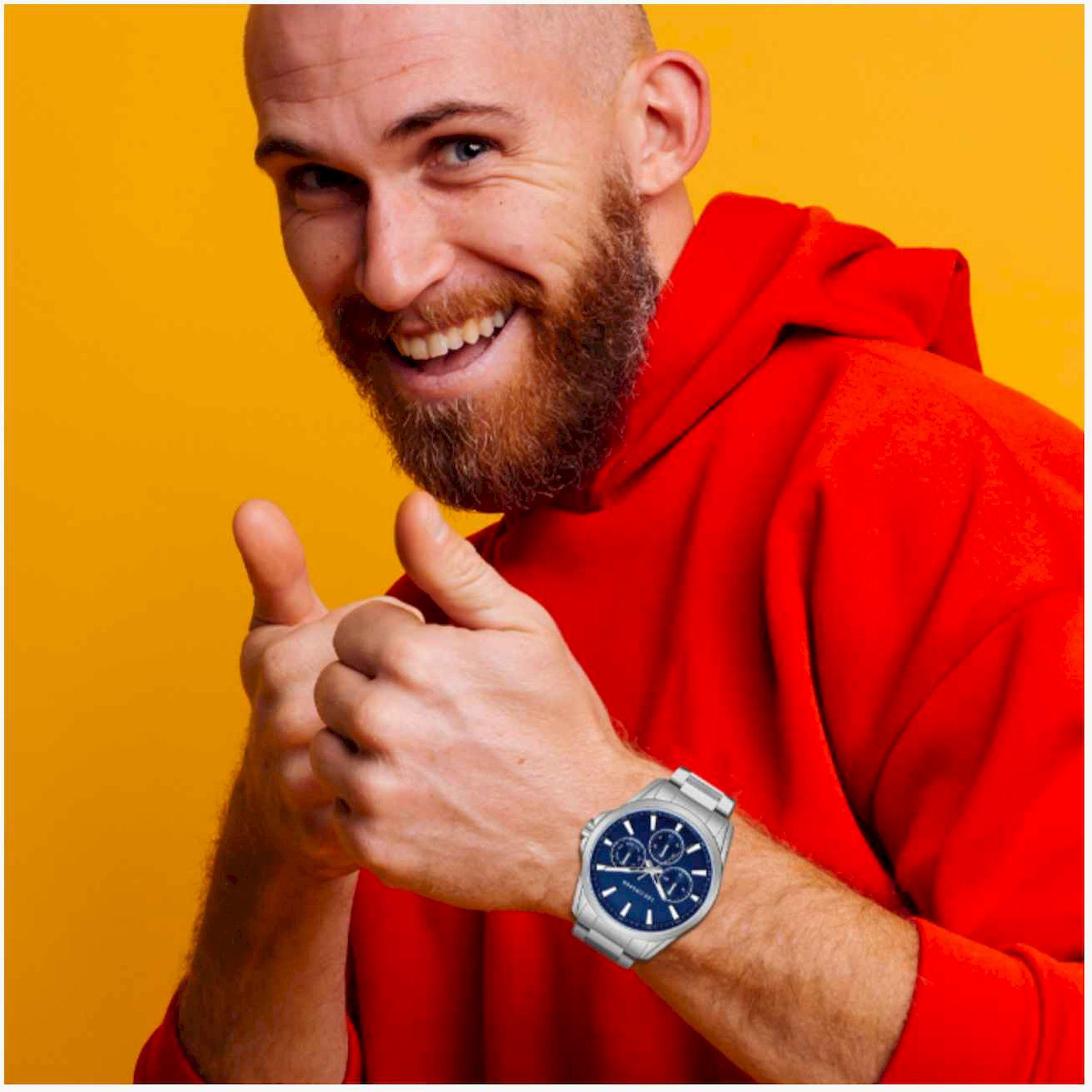 لي كوبر- ساعة رجالية كرونوغراف معدنية لون فضي  42مم | LC08105.390-men-watchesandjewellery-watches-image-8