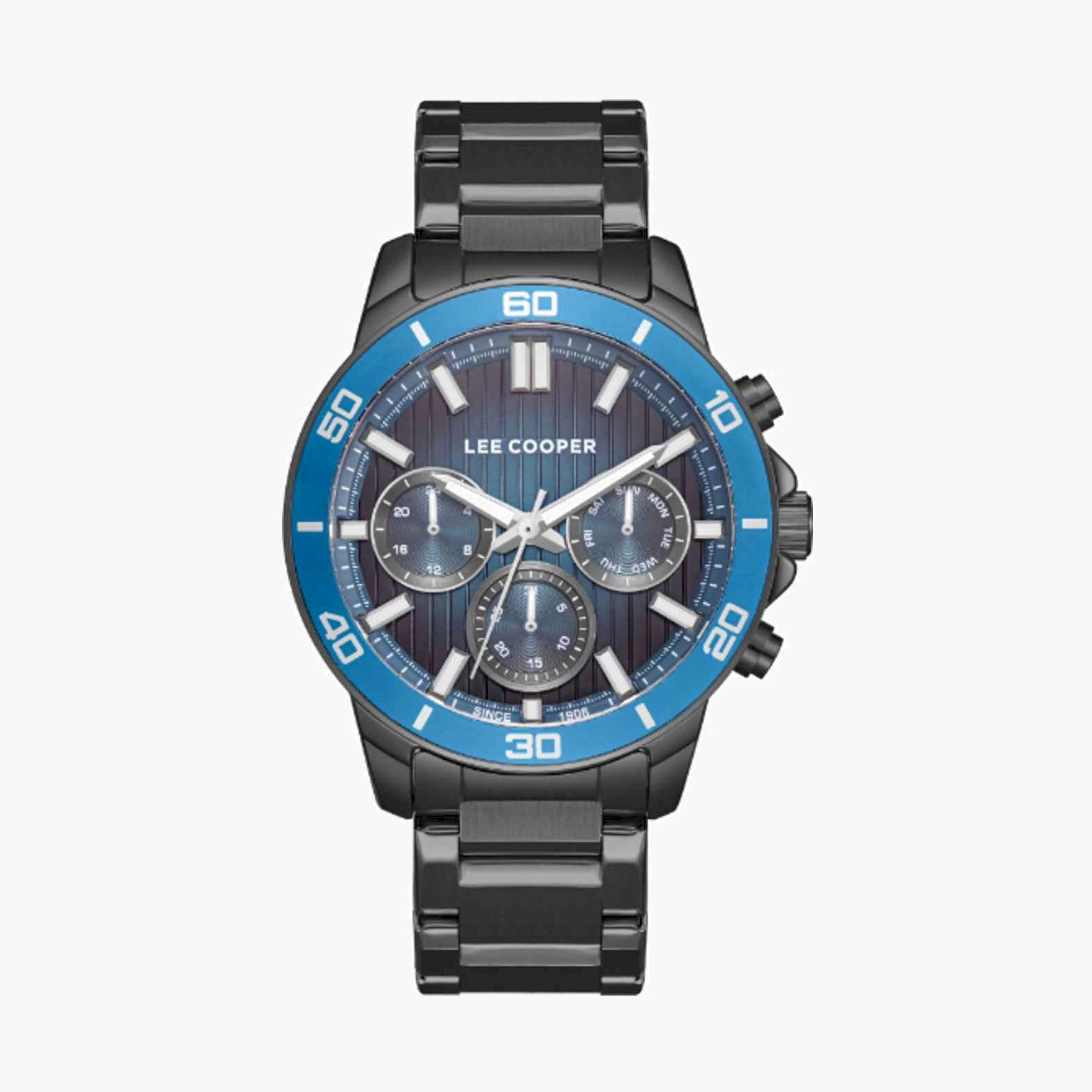 لي كوبر- ساعة رجالية كرونوغراف معدنية لون رمادي  42مم | LC08106.090-men-watchesandjewellery-watches-image-1