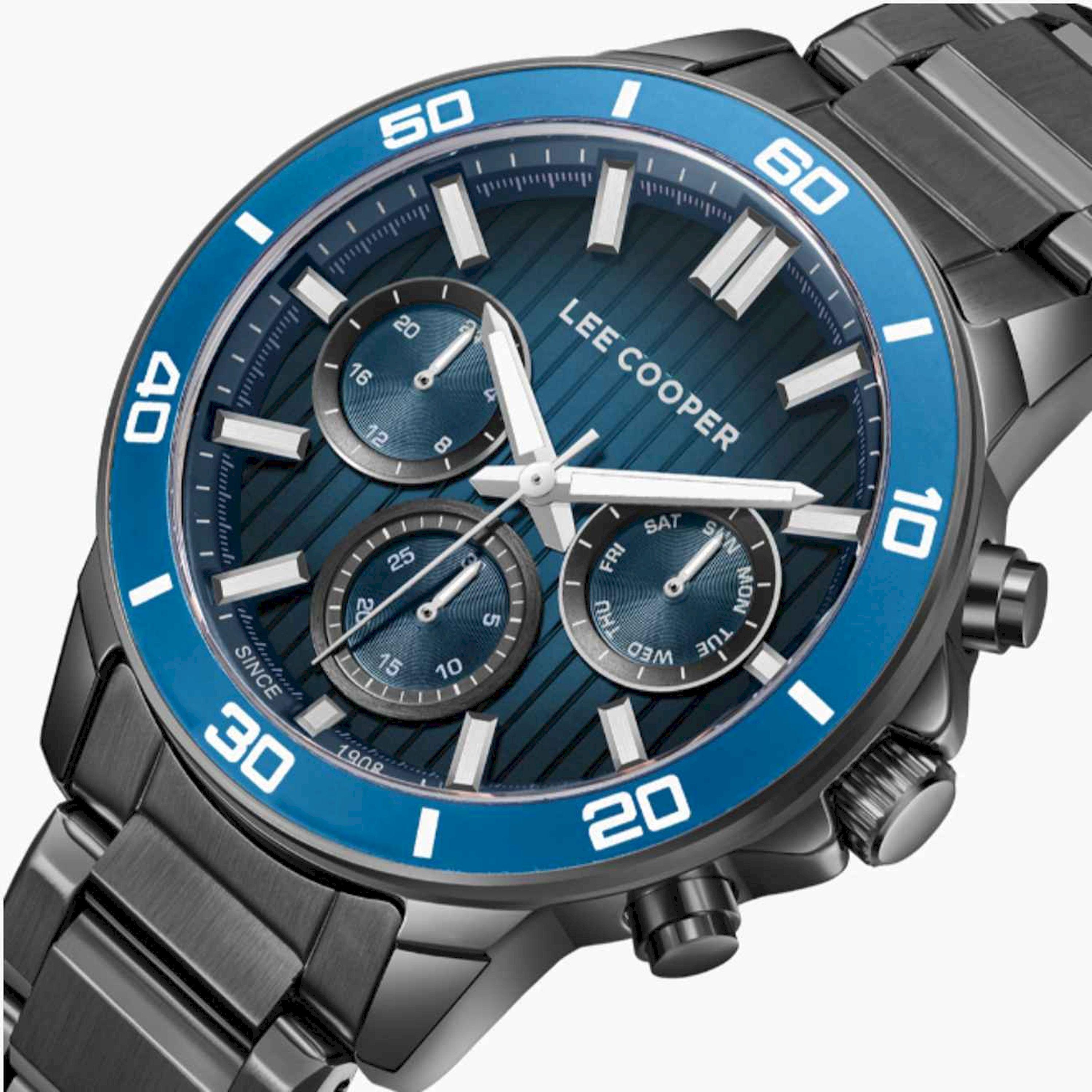 لي كوبر- ساعة رجالية كرونوغراف معدنية لون رمادي  42مم | LC08106.090-men-watchesandjewellery-watches-image-6