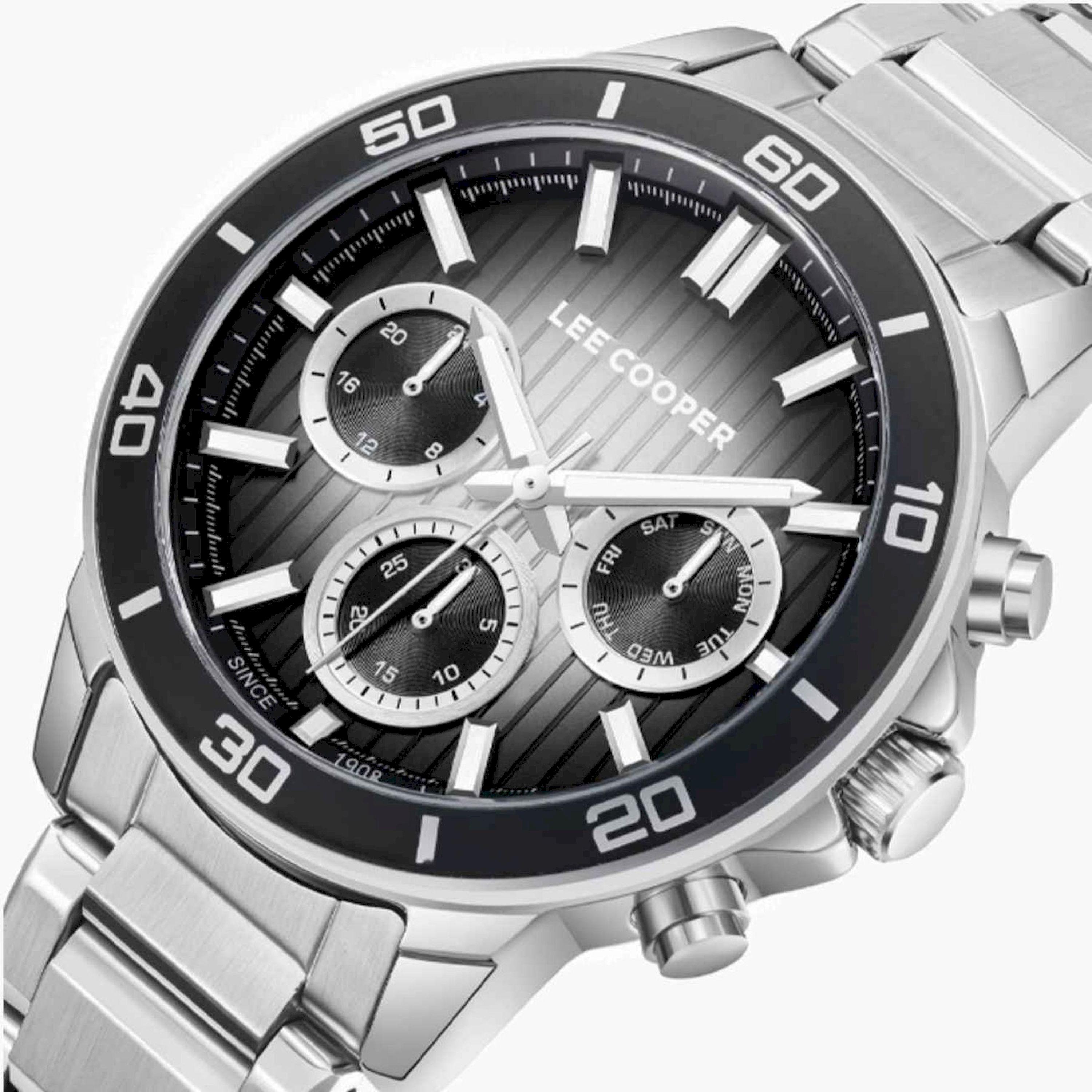 Lee Cooper Men's 42MM Silver Chronograph Metal Strap Watch | LC08106.350-men-watchesandjewellery-watches-image-6
