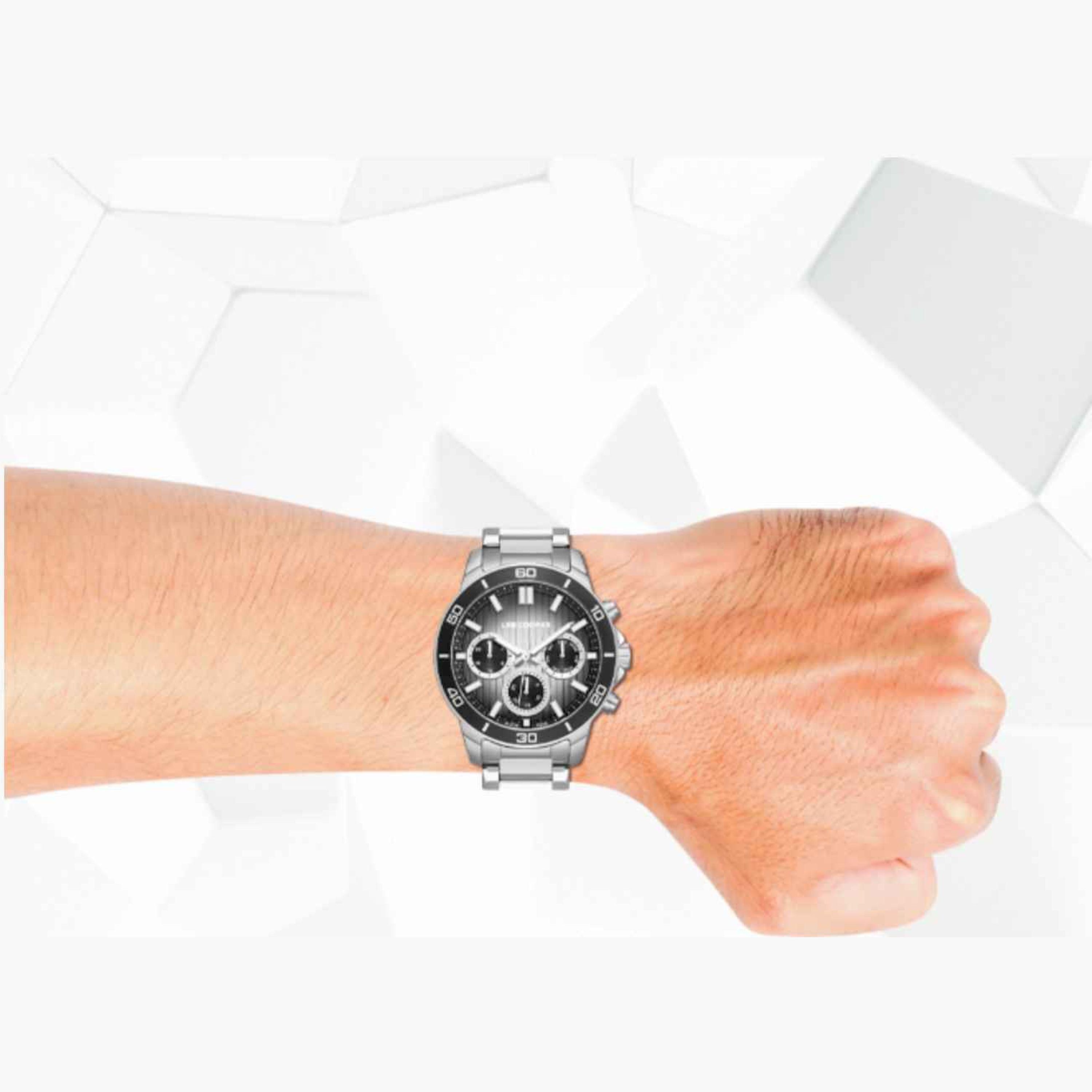 Lee Cooper Men's 42MM Silver Chronograph Metal Strap Watch | LC08106.350-men-watchesandjewellery-watches-image-9