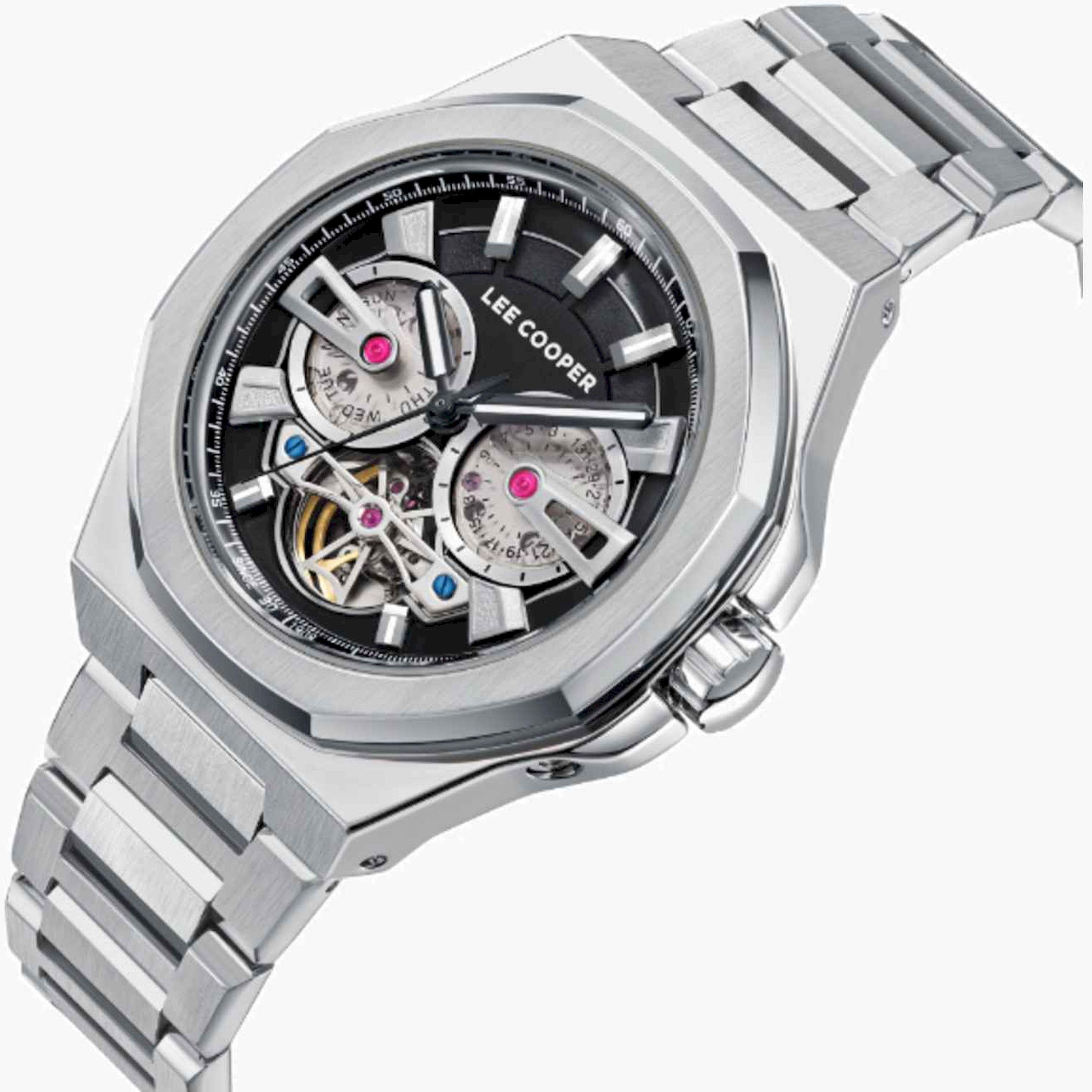 Lee Cooper Men's 43MM Silver Chronograph Metal Strap Watch | LC08124.350-men-watchesandjewellery-watches-image-2