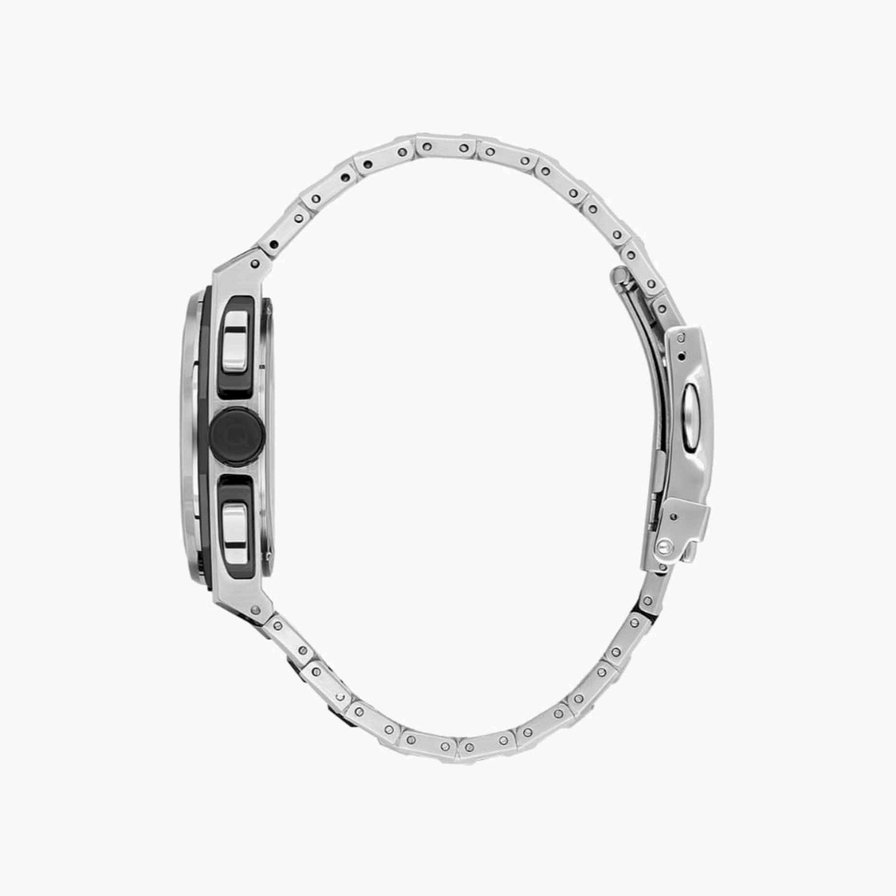 Quantum Men's 47MM Silver Chronograph Silicone Strap Watch | PWG1079.350-men-watchesandjewellery-watches-image-2