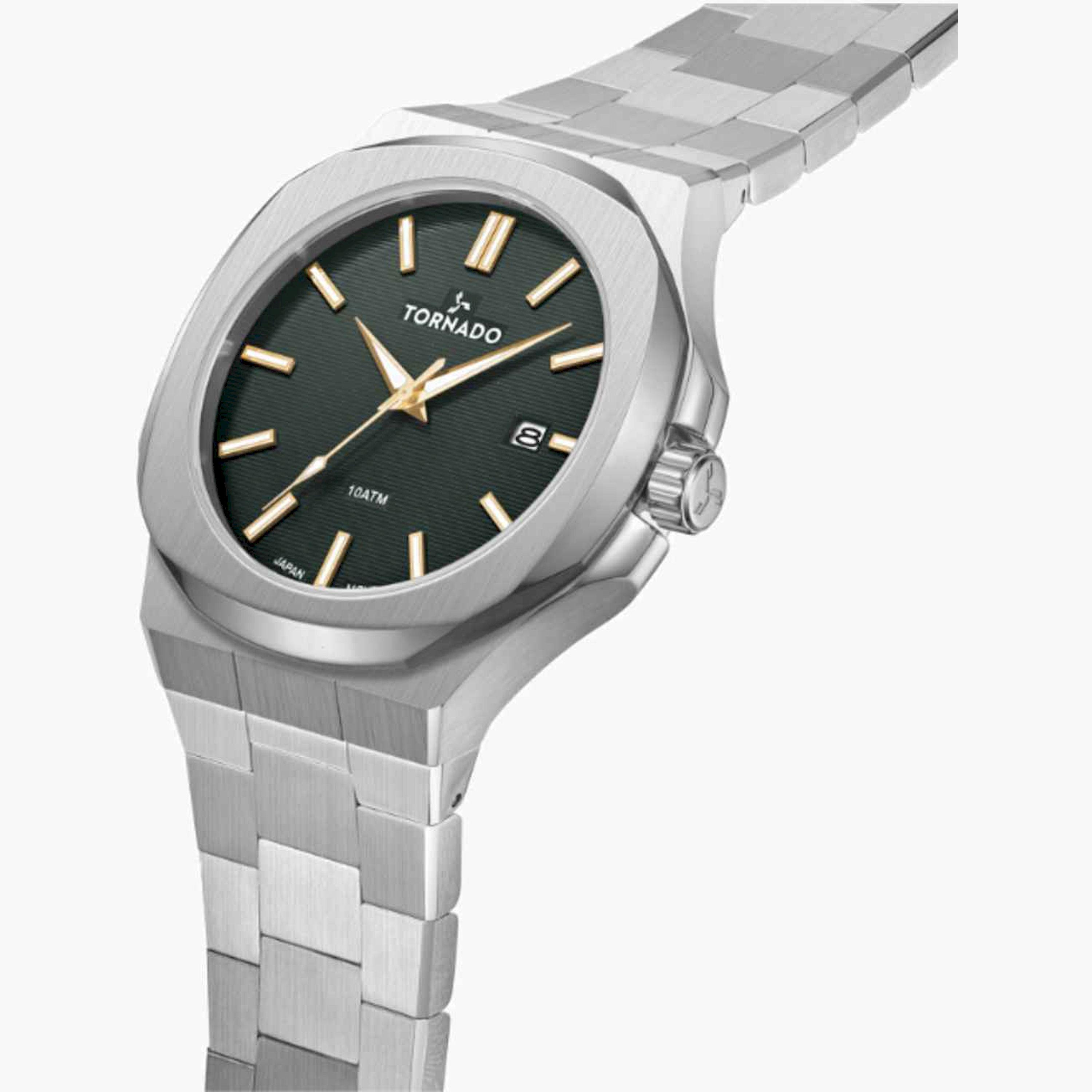 تورنيدو- ساعة رجالية تناظرية ستانلس ستيل لون فضي  43مم | T21001-SBSHG-men-watchesandjewellery-watches-image-2