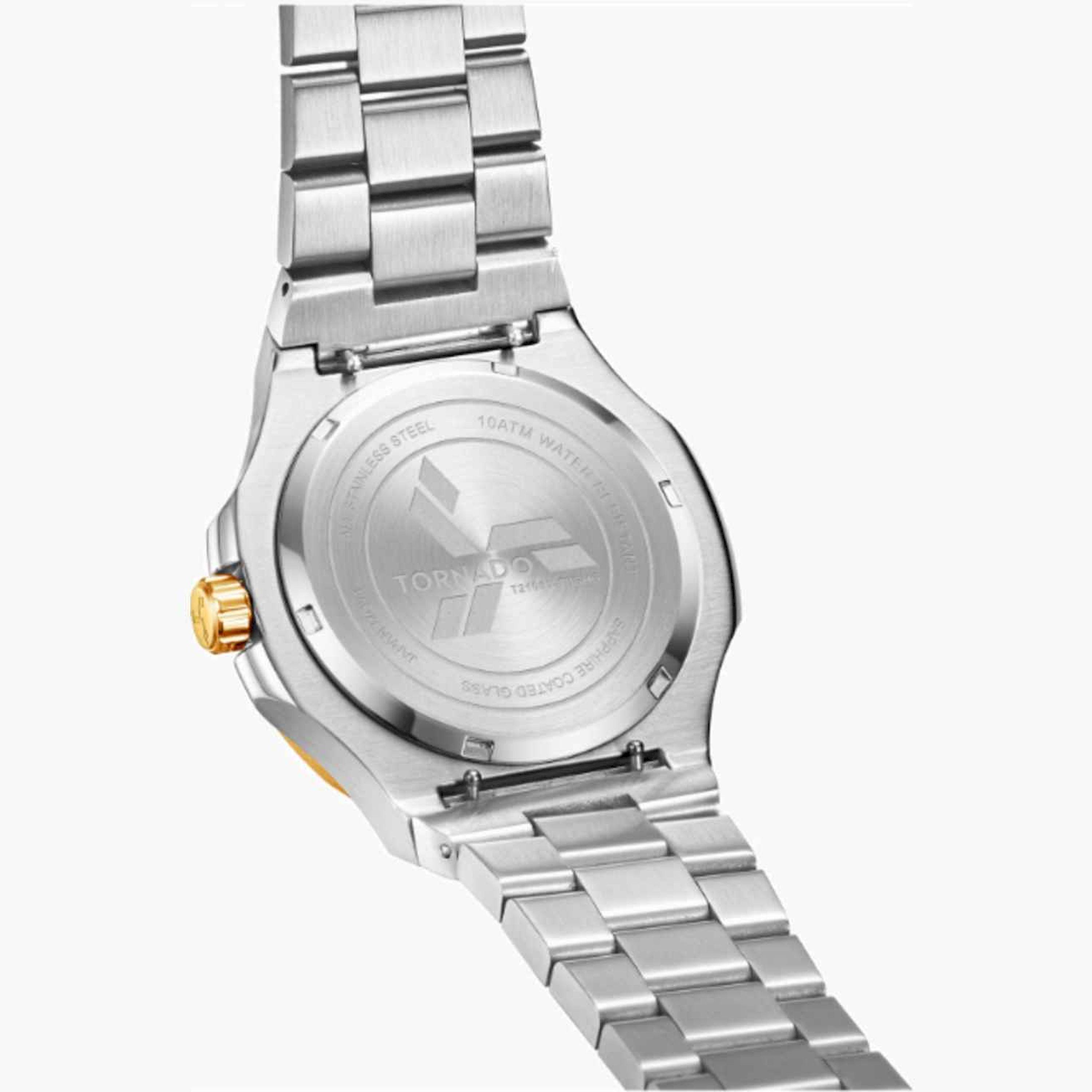 Tornado Men's 43MM Silver Analog Stainless Steel Strap Watch | T21001-TBSHG-men-watchesandjewellery-watches-image-4