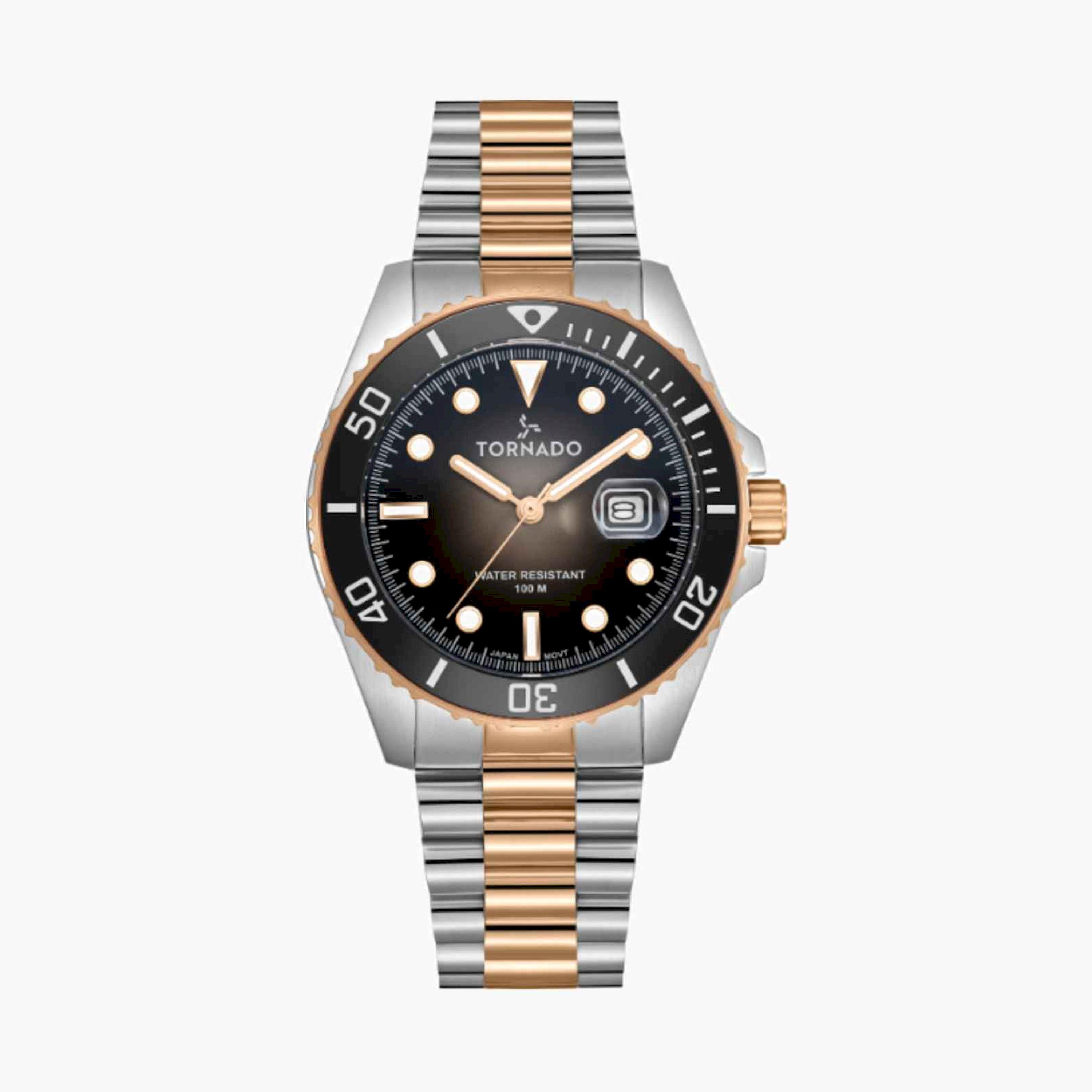 تورنيدو- ساعة رجالية تناظرية ستانلس ستيل متعددة الألوان  42مم | T22001-KBKB-men-watchesandjewellery-watches-image-1