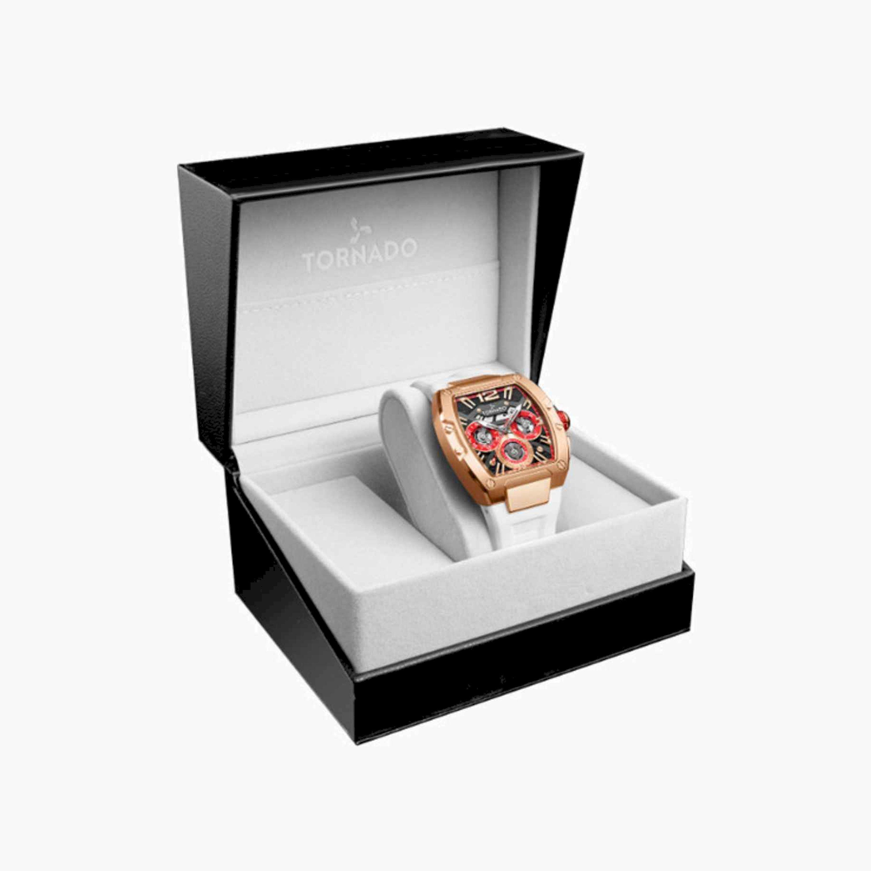 تورنيدو- ساعة رجالية كرونوغراف سيليكون لون أبيض  54مم | T23105-RSWB-men-watchesandjewellery-watches-image-4