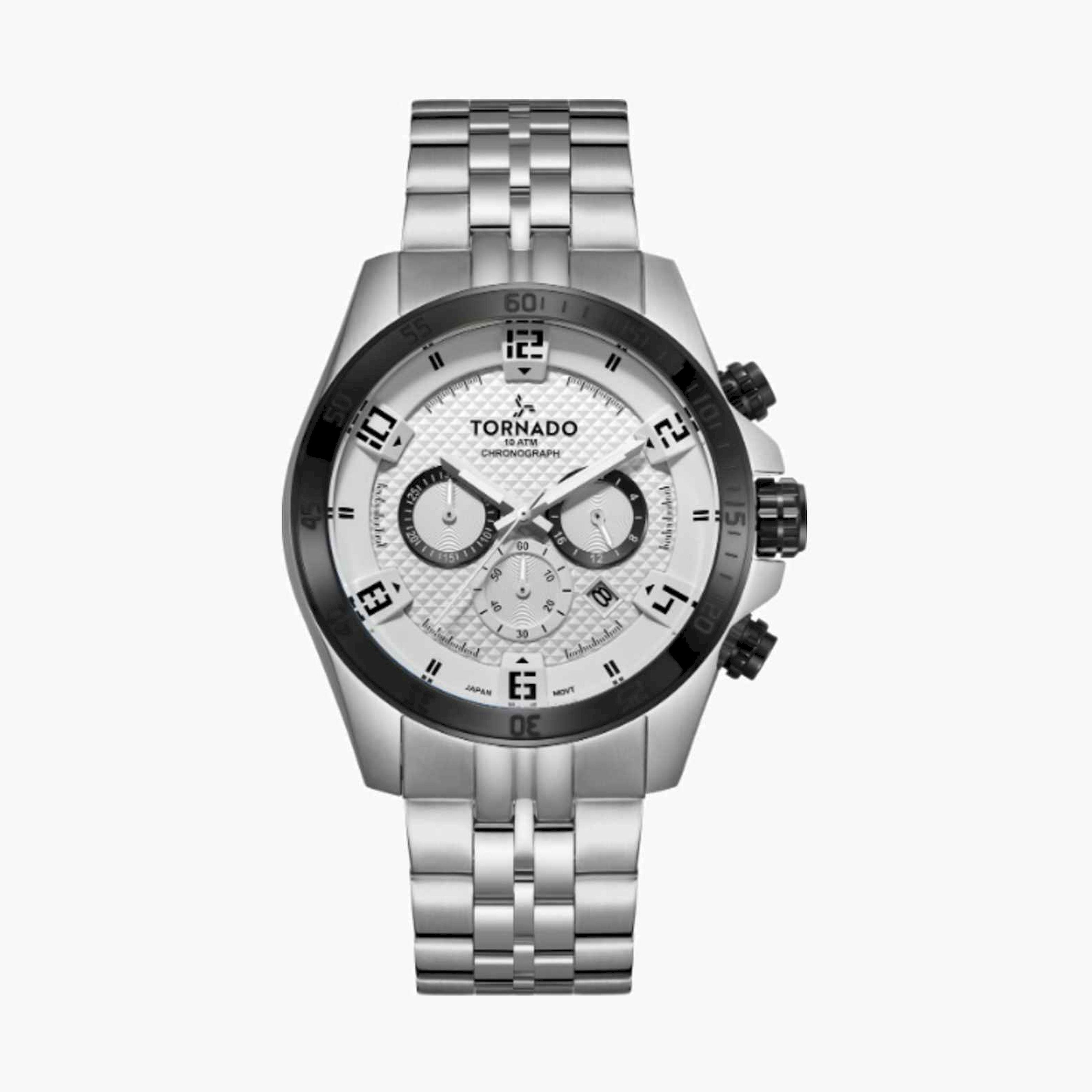 تورنيدو- ساعة رجالية كرونوغراف ستانلس ستيل لون فضي  46مم | T3149B-YBSW-men-watchesandjewellery-watches-image-1
