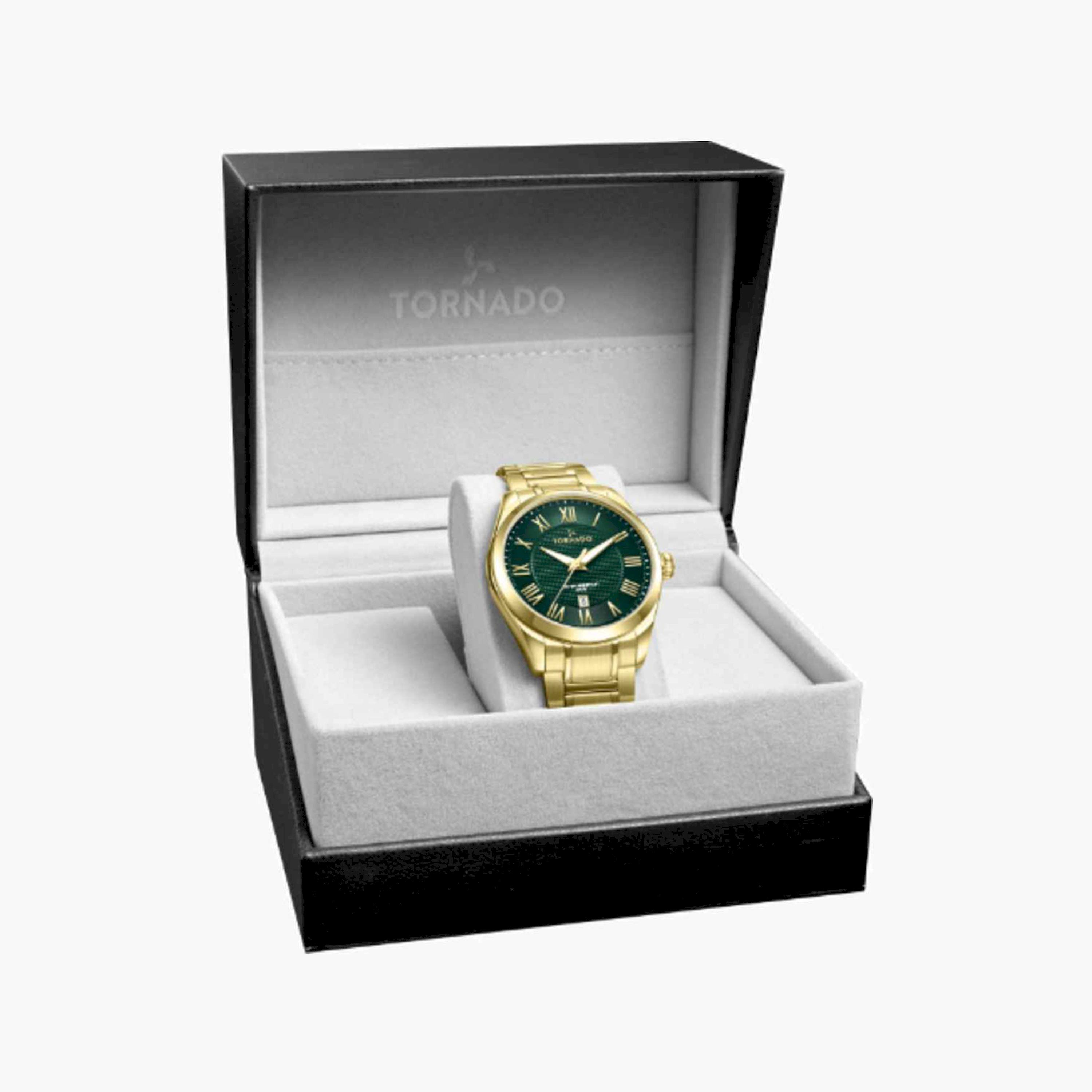 Tornado Men's 48MM Gold Analog Stainless Steel Strap Watch | T8007-GBGH-men-watchesandjewellery-watches-image-4