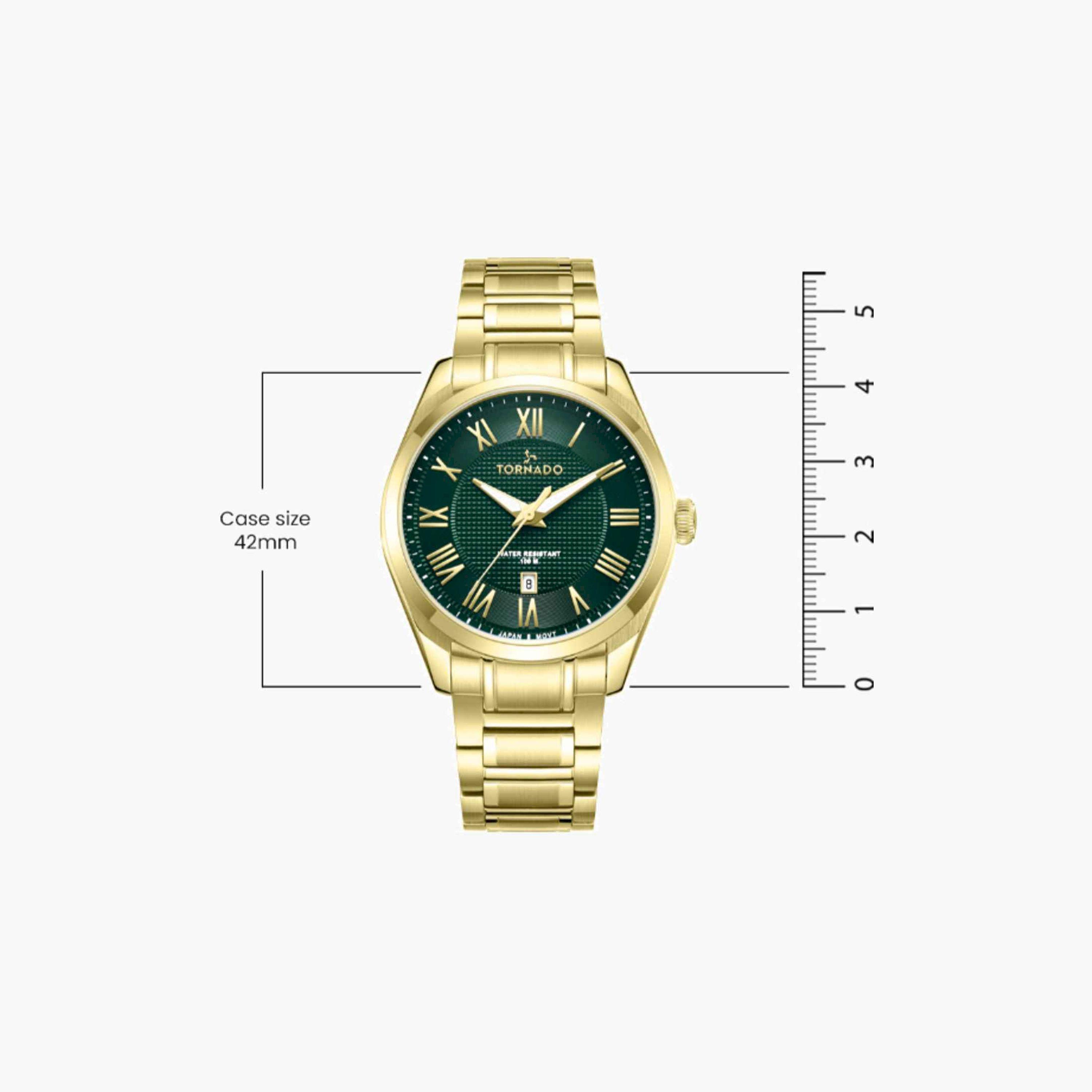 Tornado Men's 48MM Gold Analog Stainless Steel Strap Watch | T8007-GBGH-men-watchesandjewellery-watches-image-9