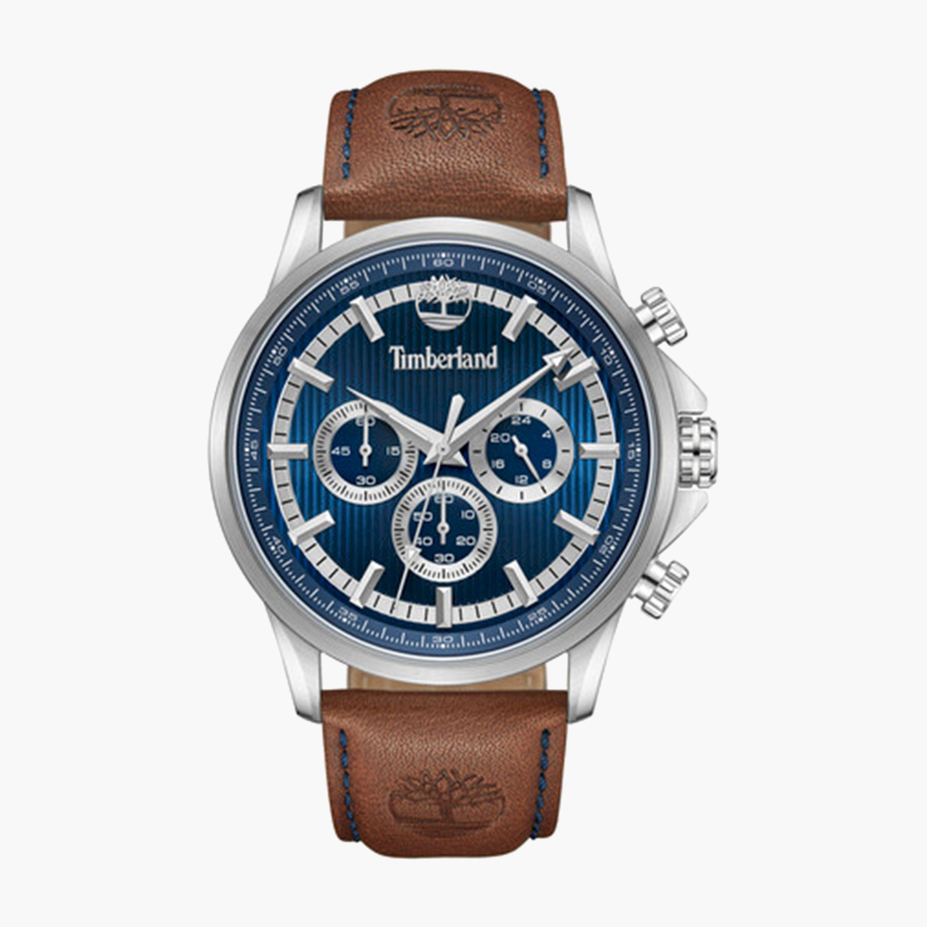 تيمبرلاند- ساعة رجالية كرونوغراف 45 مم سوار جلدي لون بني | TDWGF0054602-men-watchesandjewellery-watches-image-1