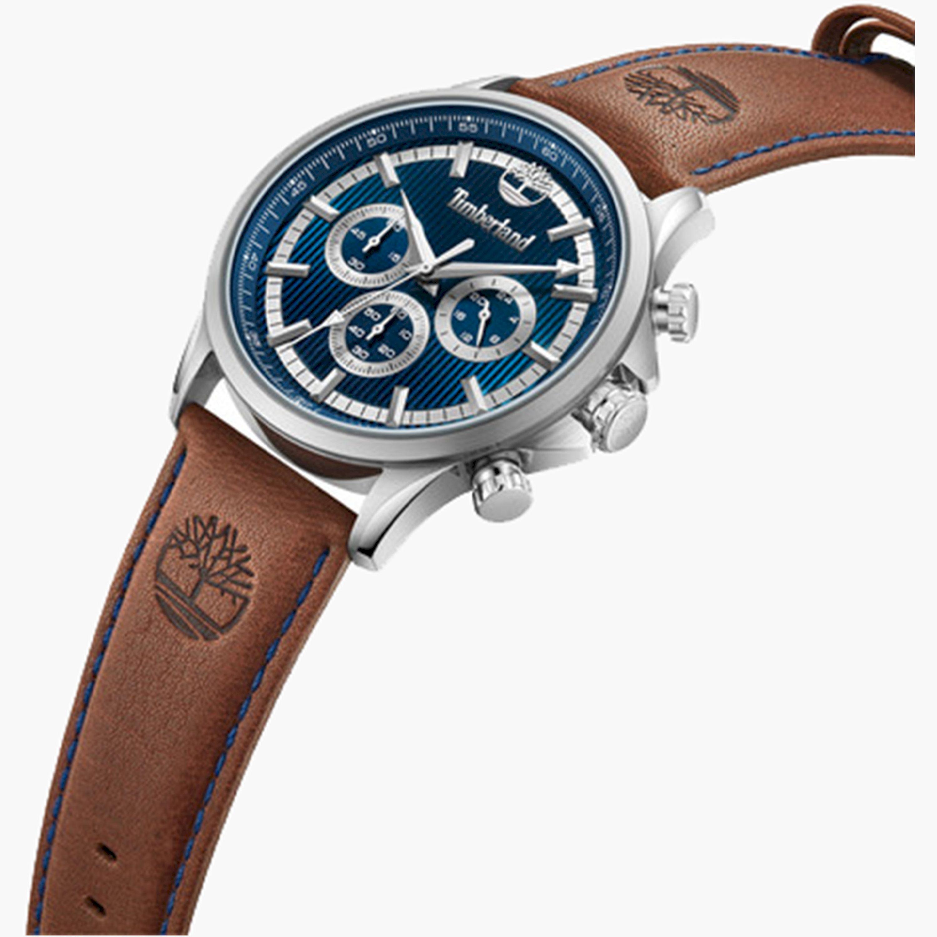 تيمبرلاند- ساعة رجالية كرونوغراف 45 مم سوار جلدي لون بني | TDWGF0054602-men-watchesandjewellery-watches-image-2