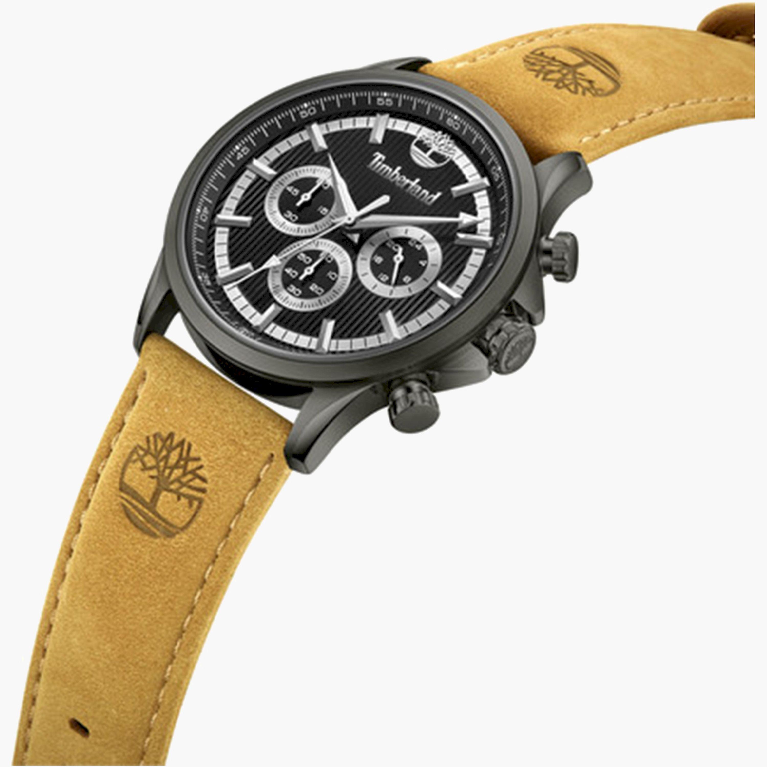 تيمبرلاند- ساعة رجالية كرونوغراف 45 مم سوار جلدي لون بيج | TDWGF0054603-men-watchesandjewellery-watches-image-2