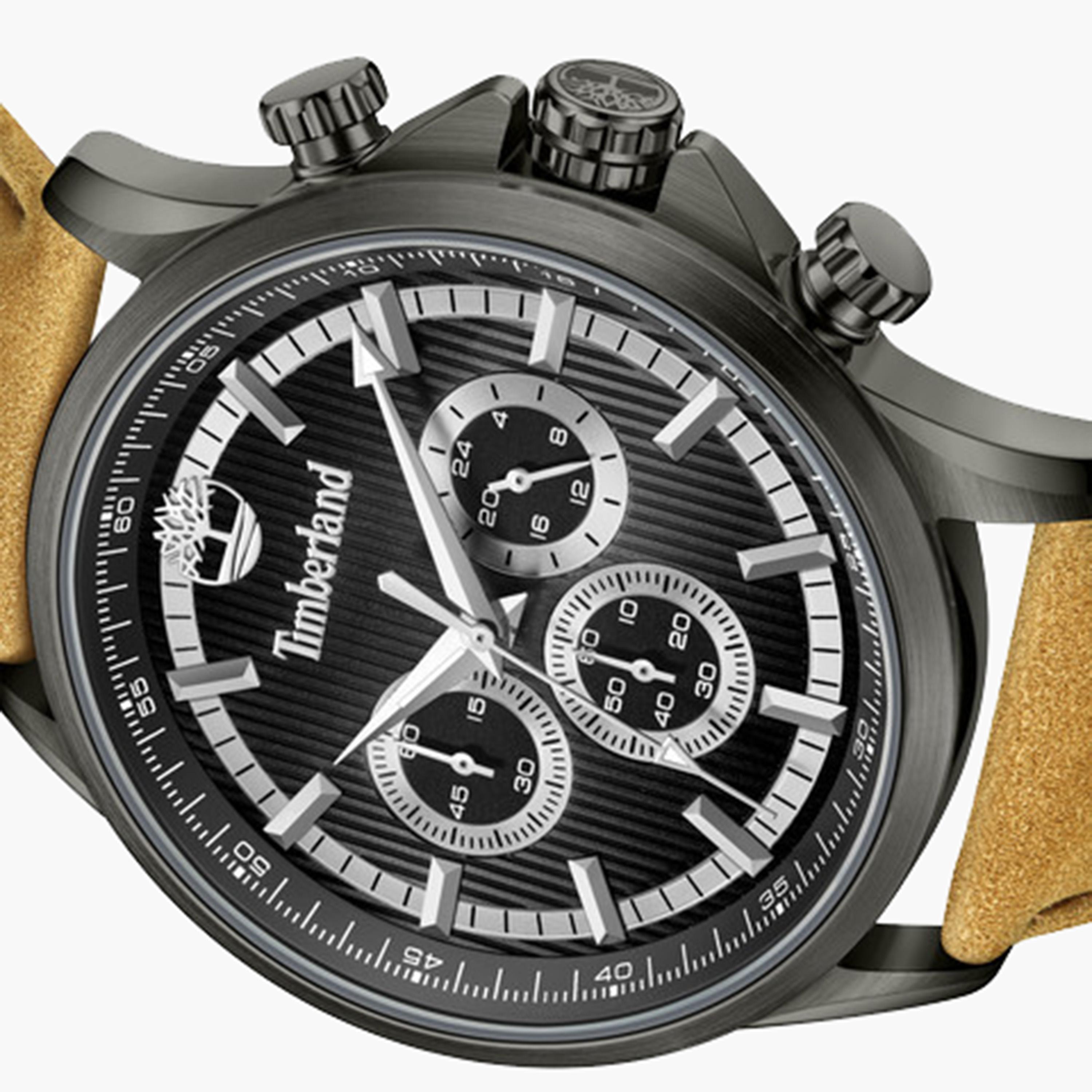 تيمبرلاند- ساعة رجالية كرونوغراف 45 مم سوار جلدي لون بيج | TDWGF0054603-men-watchesandjewellery-watches-image-4