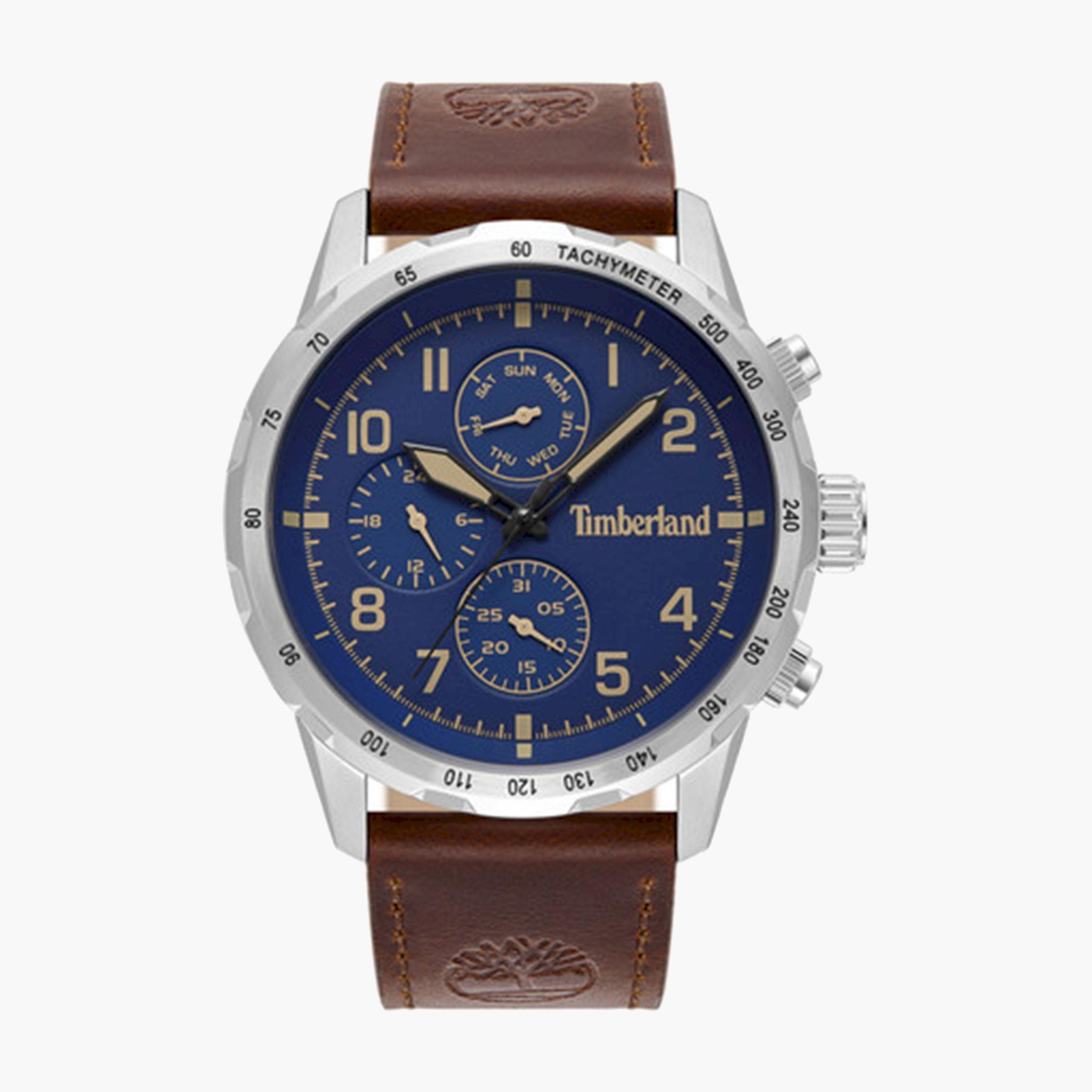 تيمبرلاند- ساعة رجالية كرونوغراف 44 مم سوار جلدي لون بني | TDWGF0055401-men-watchesandjewellery-watches-image-1