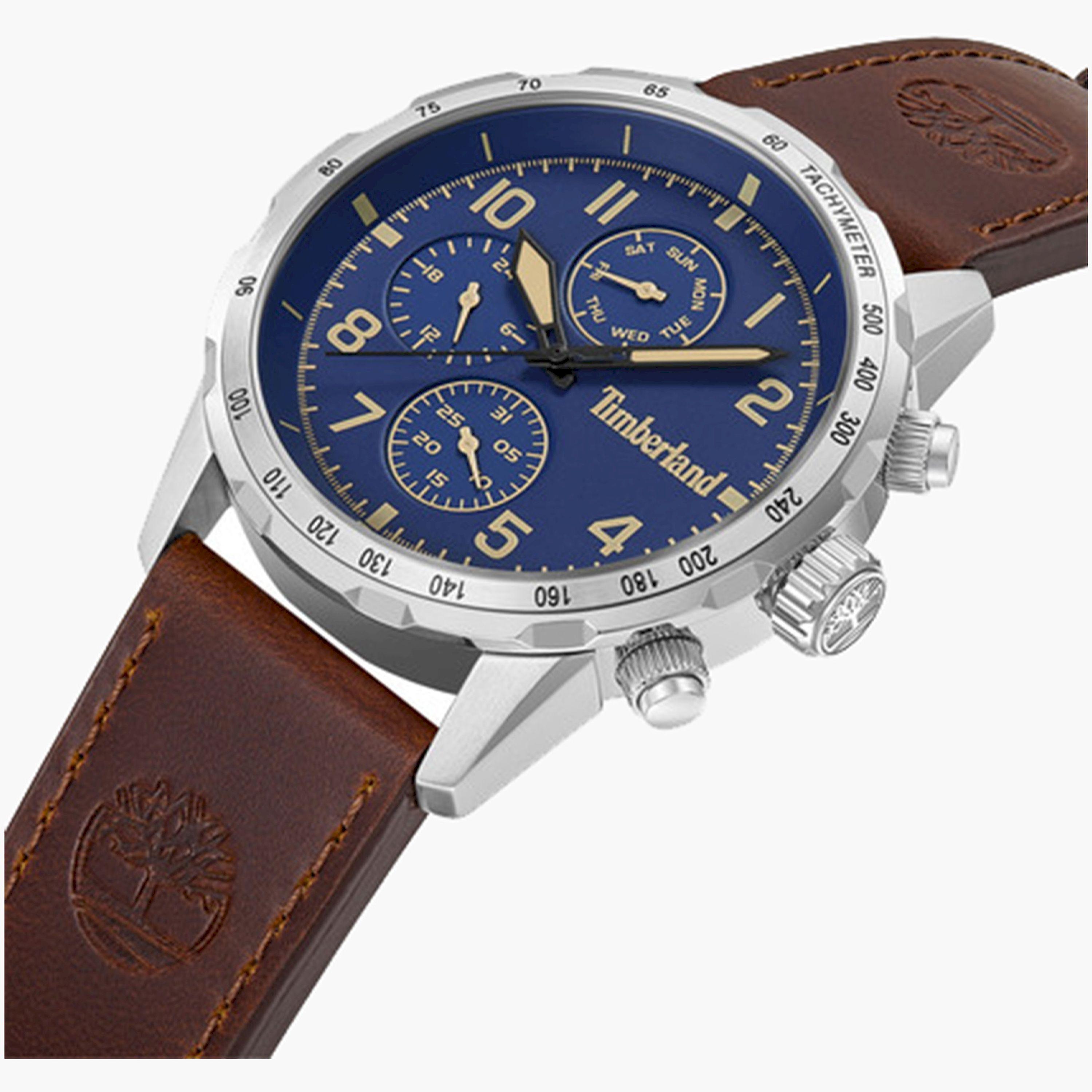 تيمبرلاند- ساعة رجالية كرونوغراف 44 مم سوار جلدي لون بني | TDWGF0055401-men-watchesandjewellery-watches-image-2
