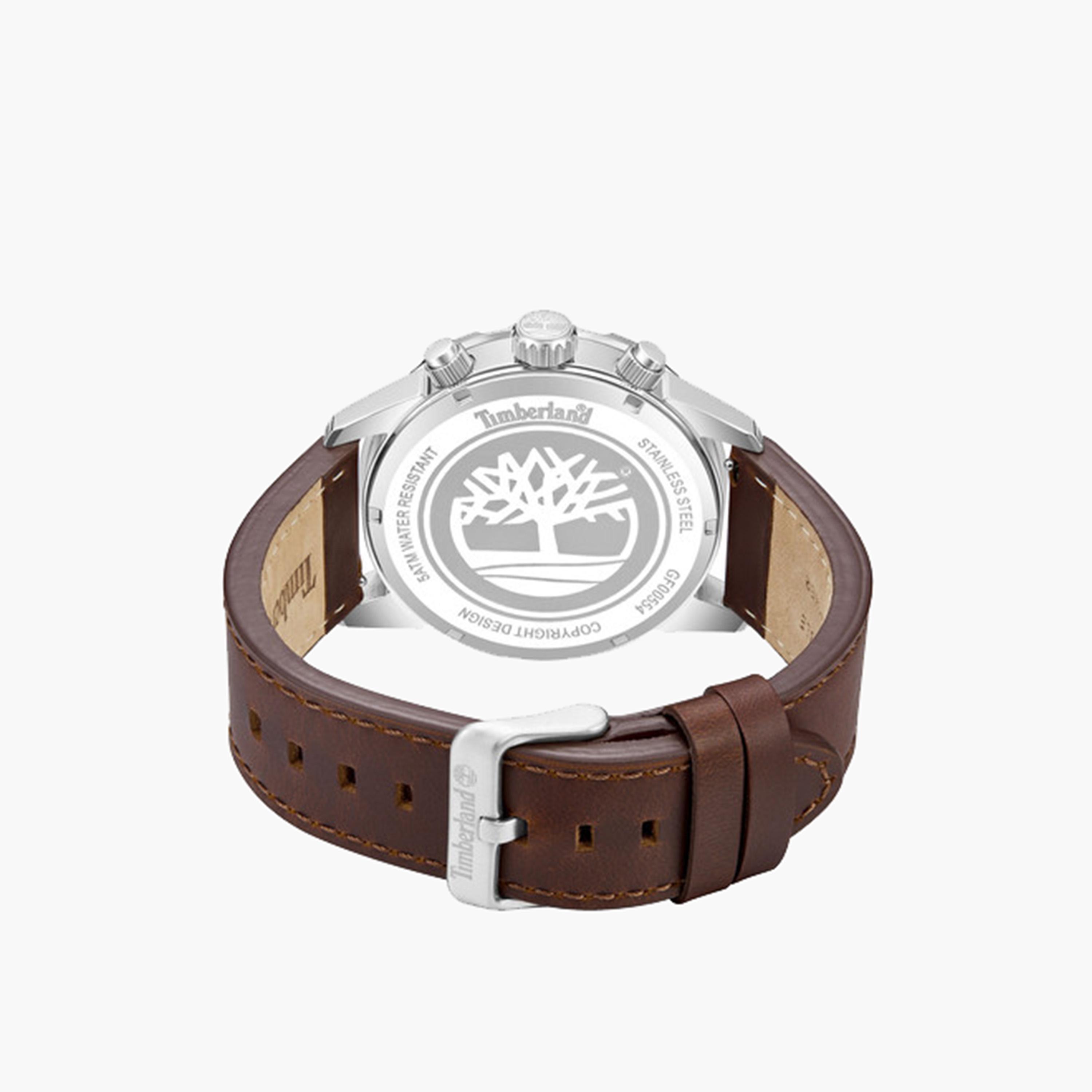 تيمبرلاند- ساعة رجالية كرونوغراف 44 مم سوار جلدي لون بني | TDWGF0055401-men-watchesandjewellery-watches-image-3