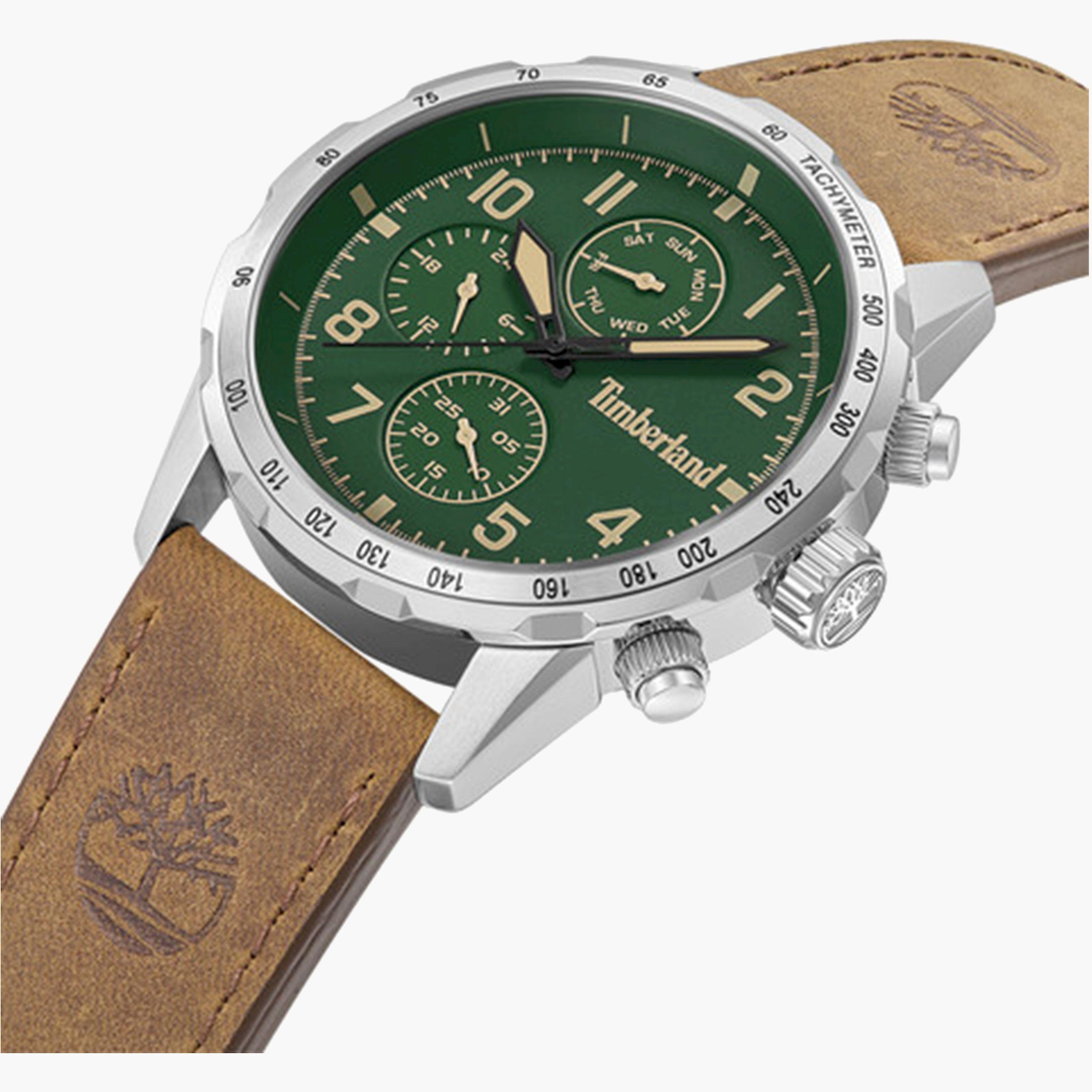 تيمبرلاند- ساعة رجالية كرونوغراف 44 مم سوار جلدي لون بني | TDWGF0055402-men-watchesandjewellery-watches-image-2