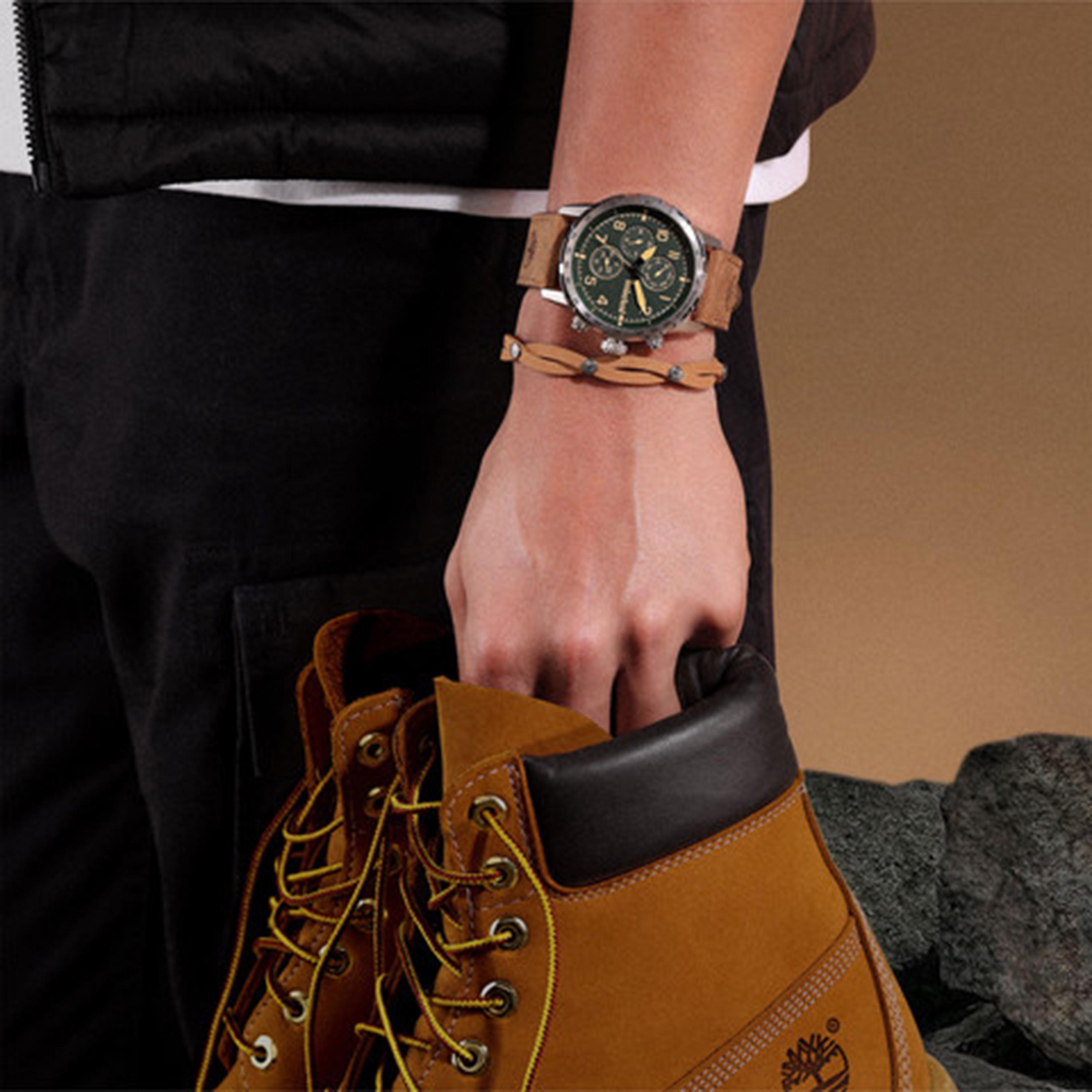 تيمبرلاند- ساعة رجالية كرونوغراف 44 مم سوار جلدي لون بني | TDWGF0055402-men-watchesandjewellery-watches-image-5