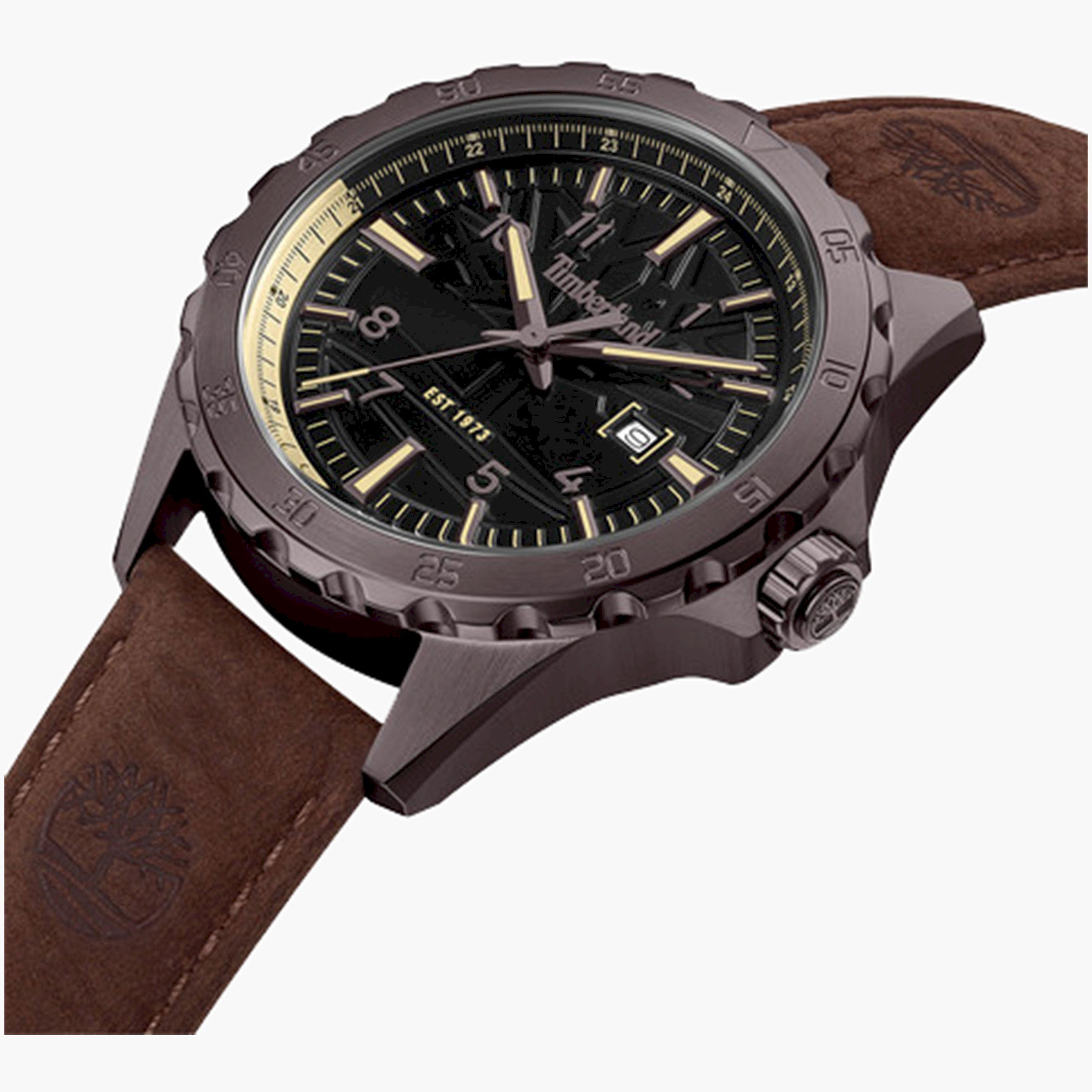 تيمبرلاند- ساعة رجالية تناظرية 45 مم سوار جلدي لون بني | TDWGB0055802-men-watchesandjewellery-watches-image-2