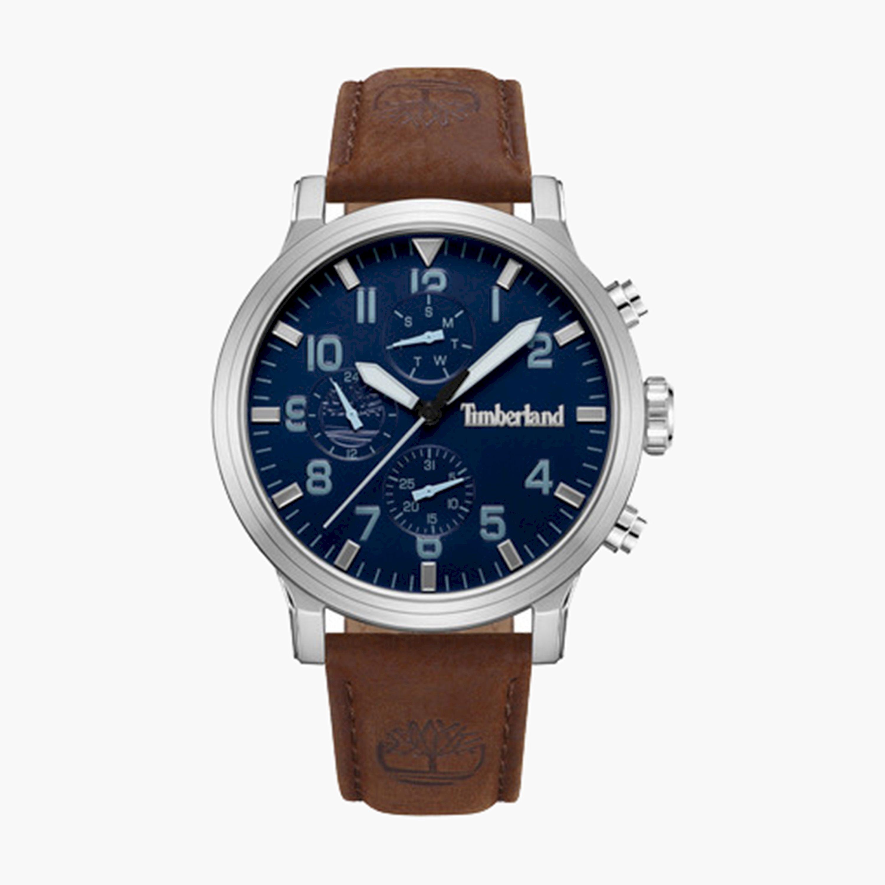 تيمبرلاند- ساعة رجالية كرونوغراف 46 مم سوار جلدي لون بني | TDWGF0040702-men-watchesandjewellery-watches-image-1