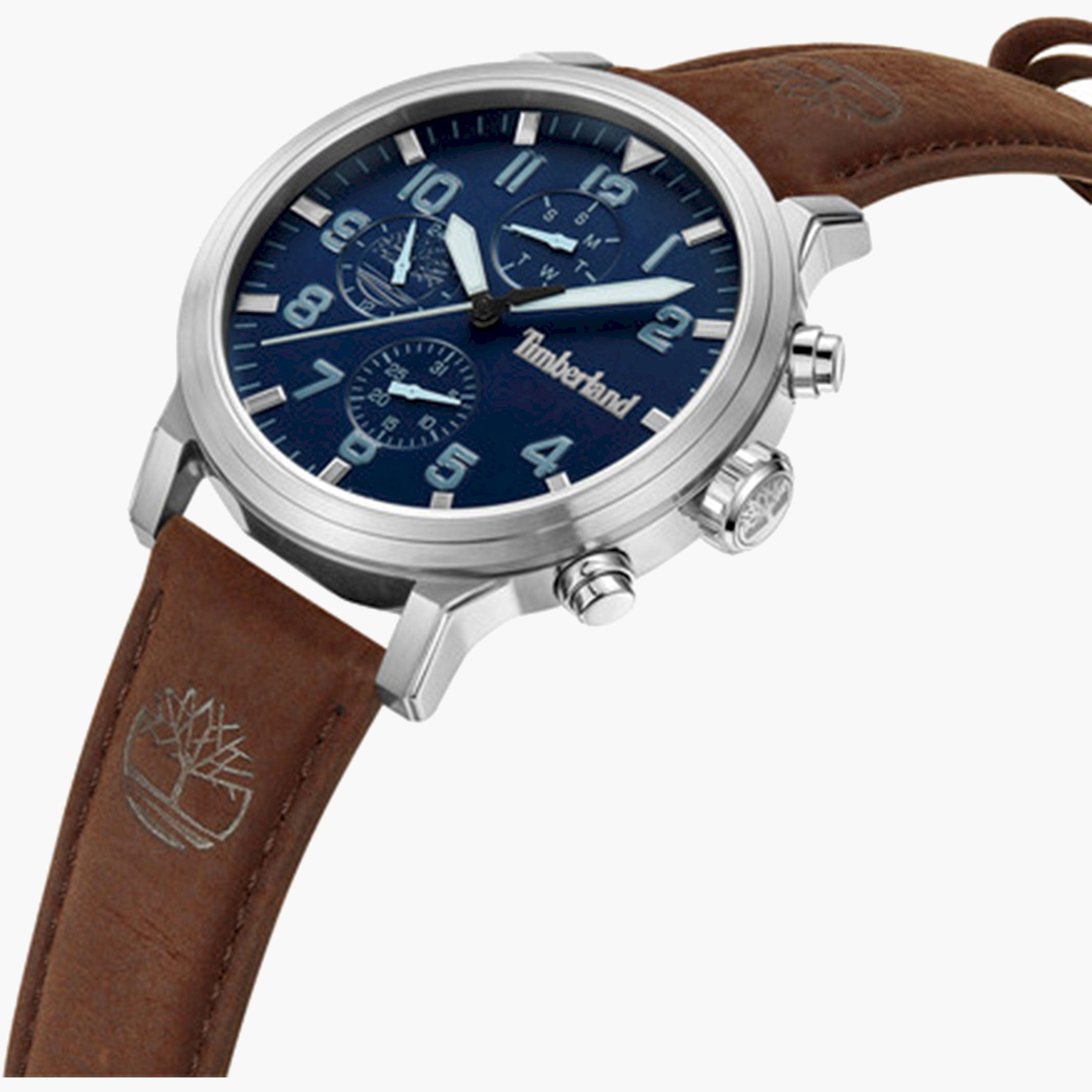 تيمبرلاند- ساعة رجالية كرونوغراف 46 مم سوار جلدي لون بني | TDWGF0040702-men-watchesandjewellery-watches-image-2