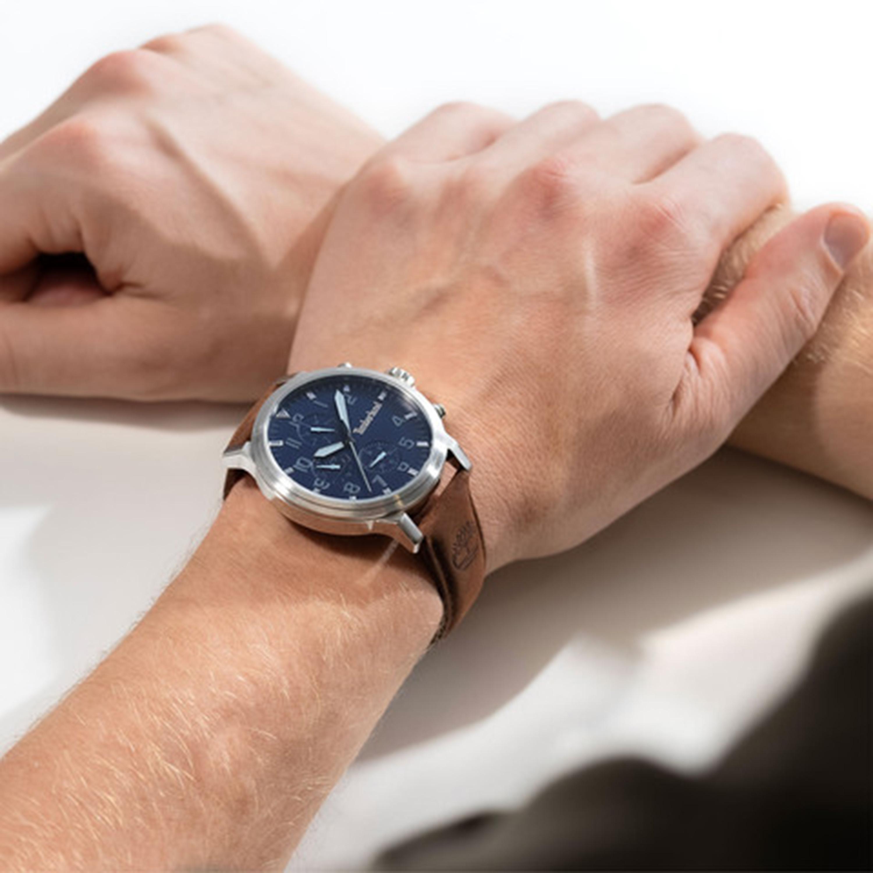 تيمبرلاند- ساعة رجالية كرونوغراف 46 مم سوار جلدي لون بني | TDWGF0040702-men-watchesandjewellery-watches-image-5
