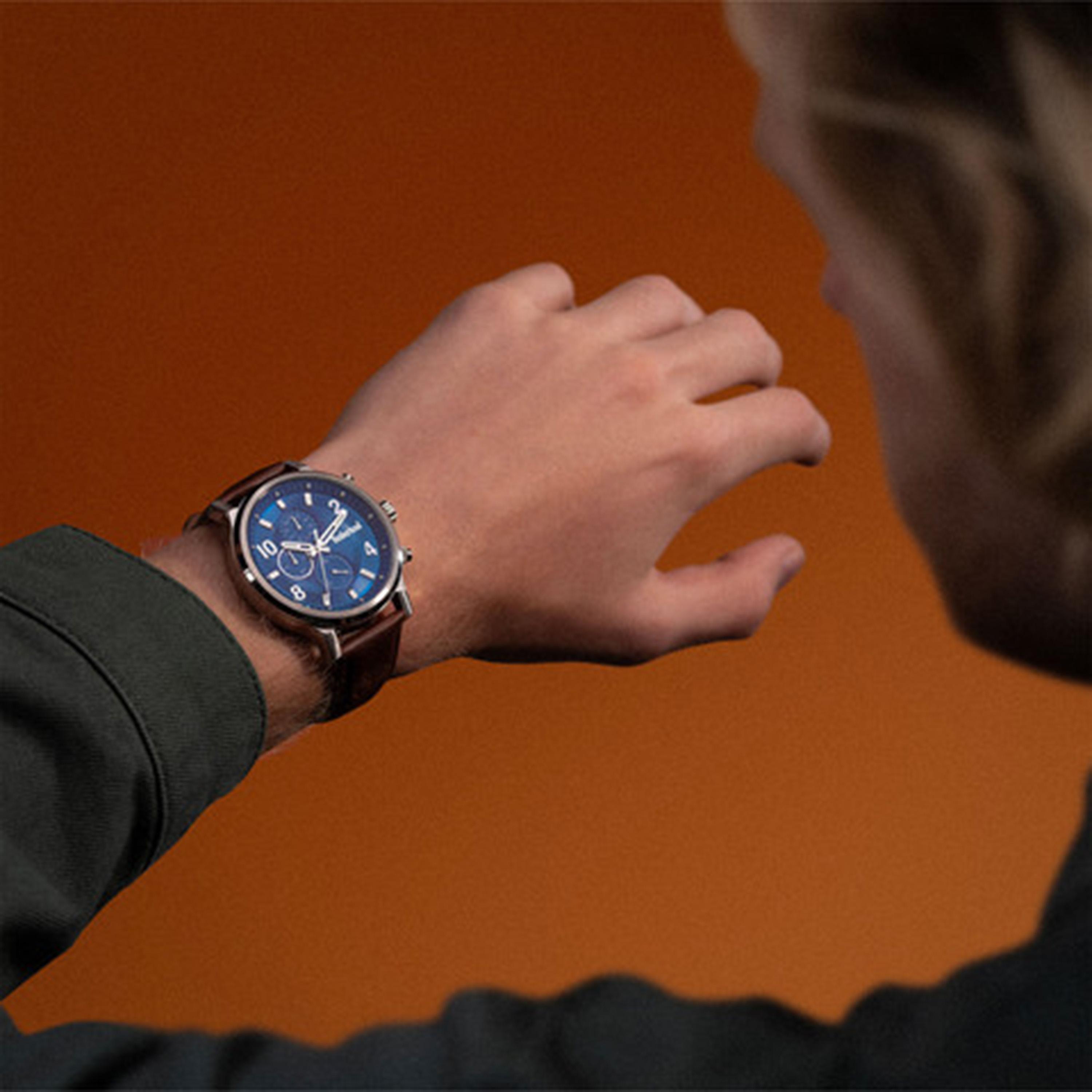 تيمبرلاند- ساعة رجالية كرونوغراف 46 مم سوار جلدي لون بني | TDWGF0055702-men-watchesandjewellery-watches-image-5
