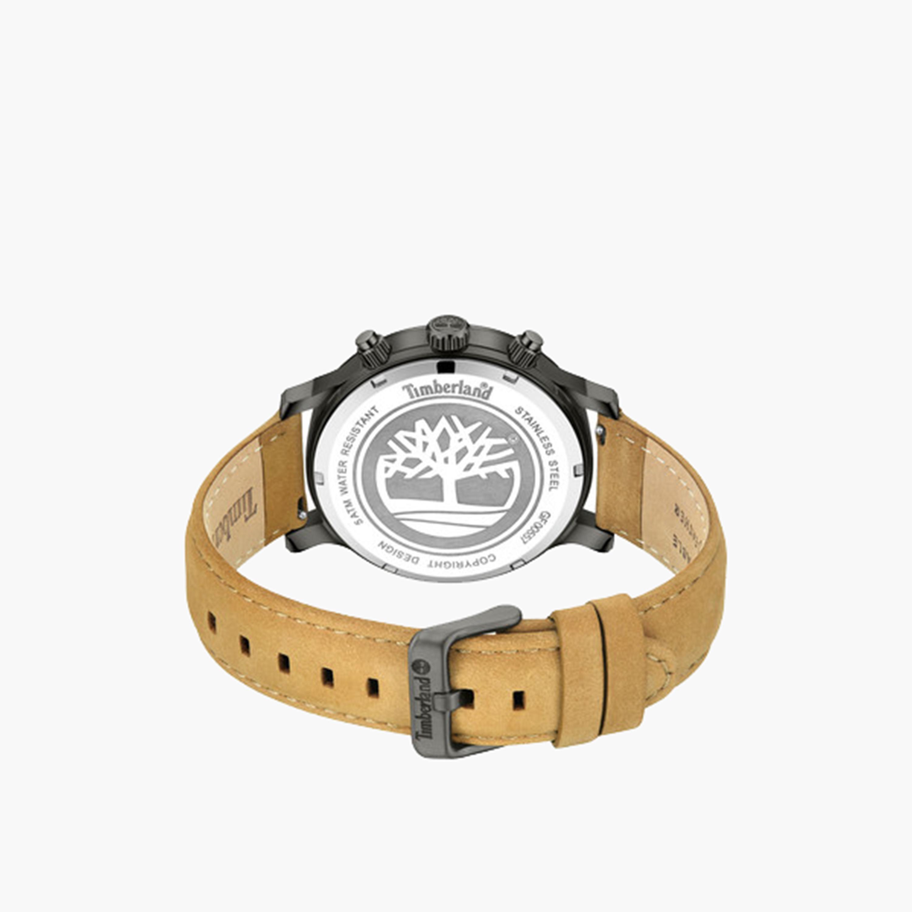 Timberland Driscoll Men's 46MM Beige Chronograph Leather Strap Watch | TDWGF0055703-men-watchesandjewellery-watches-image-3