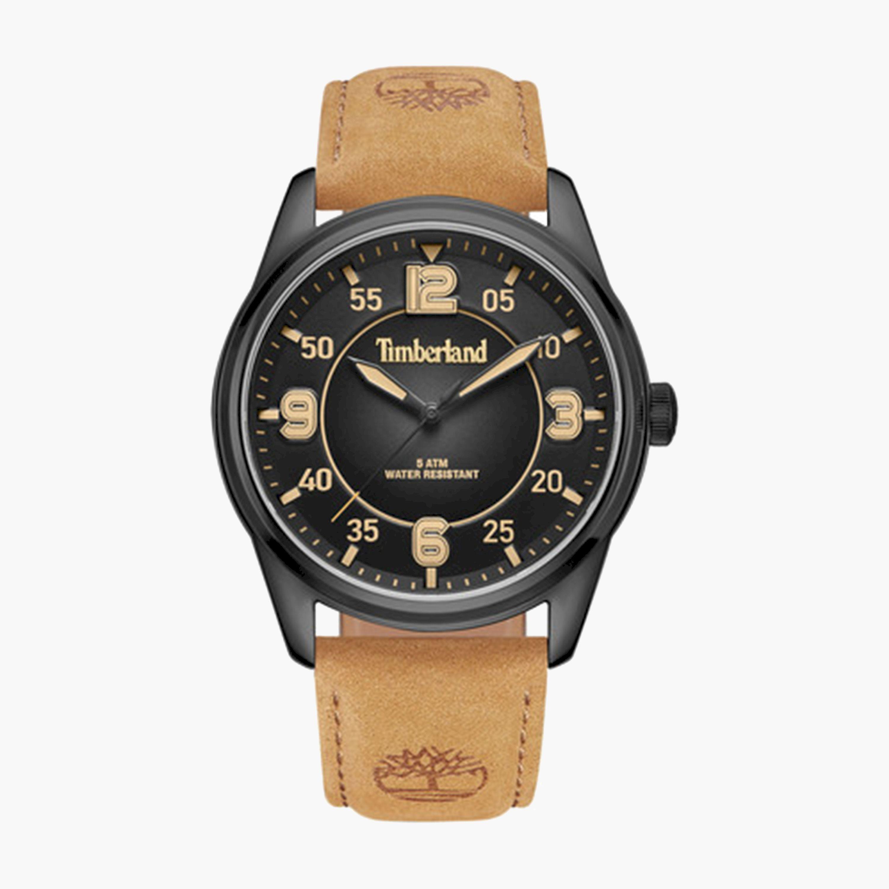 Timberland Eastport Men's 45MM Beige Analog Leather Strap Watch | TDWGA0040903-men-watchesandjewellery-watches-image-1
