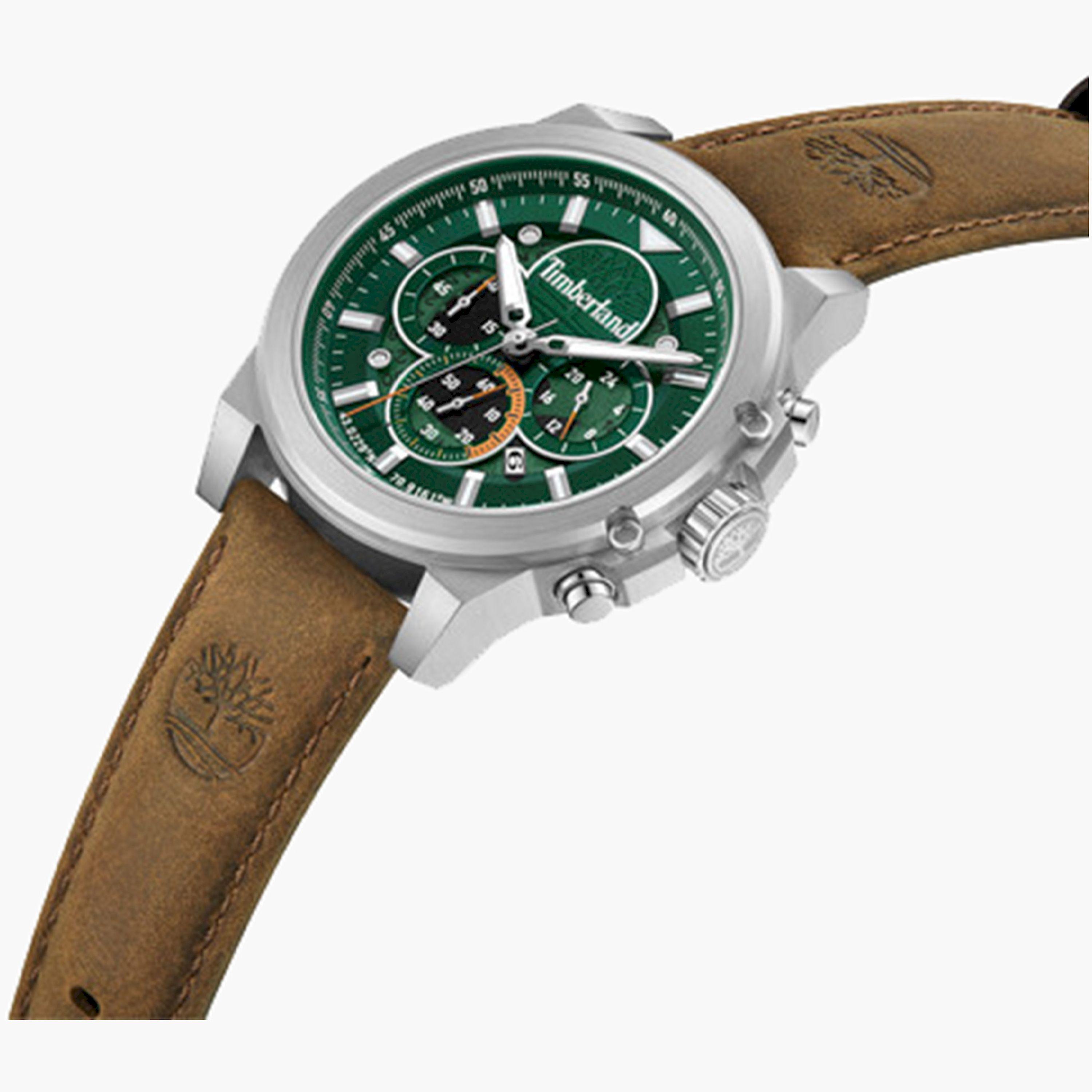 تيمبرلاند- ساعة رجالية كرونوغراف 46 مم سوار جلدي لون بني | TDWGB0056001-men-watchesandjewellery-watches-image-2